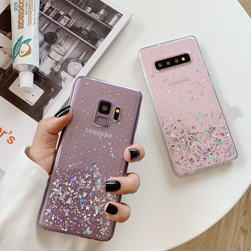 Glitter Star Clear Soft Case Cover For Samsung Galaxy S Ultra S Fe