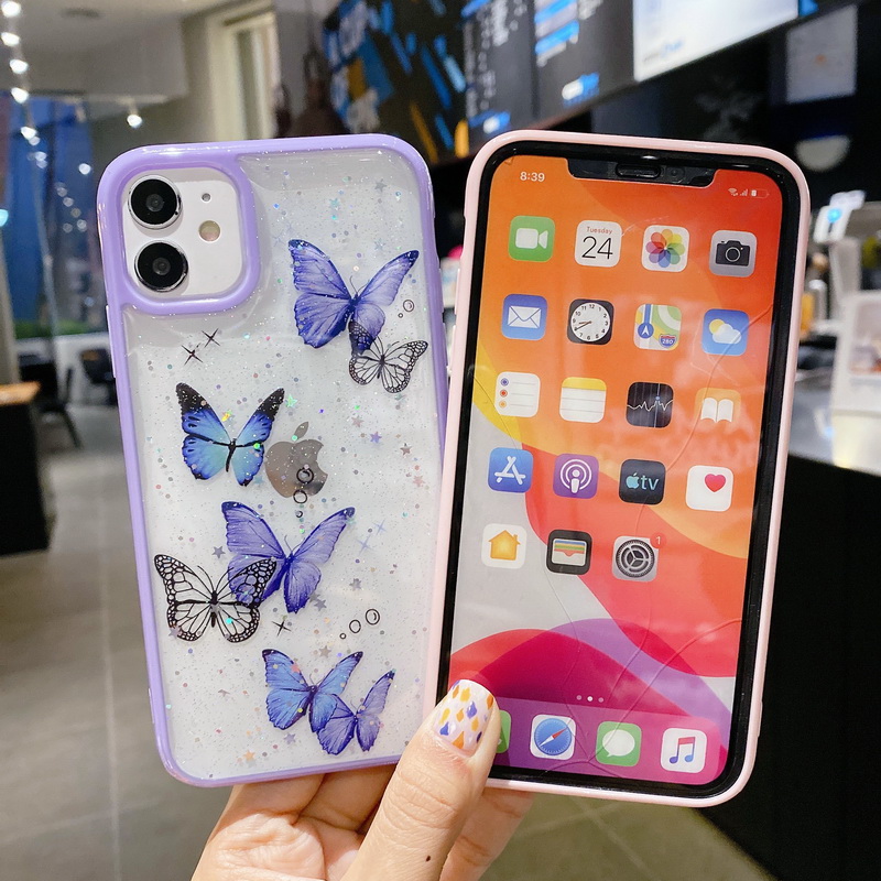 Funda Para Estuche De Tel Fono Bling Mariposa Iphone Pro Max Xr