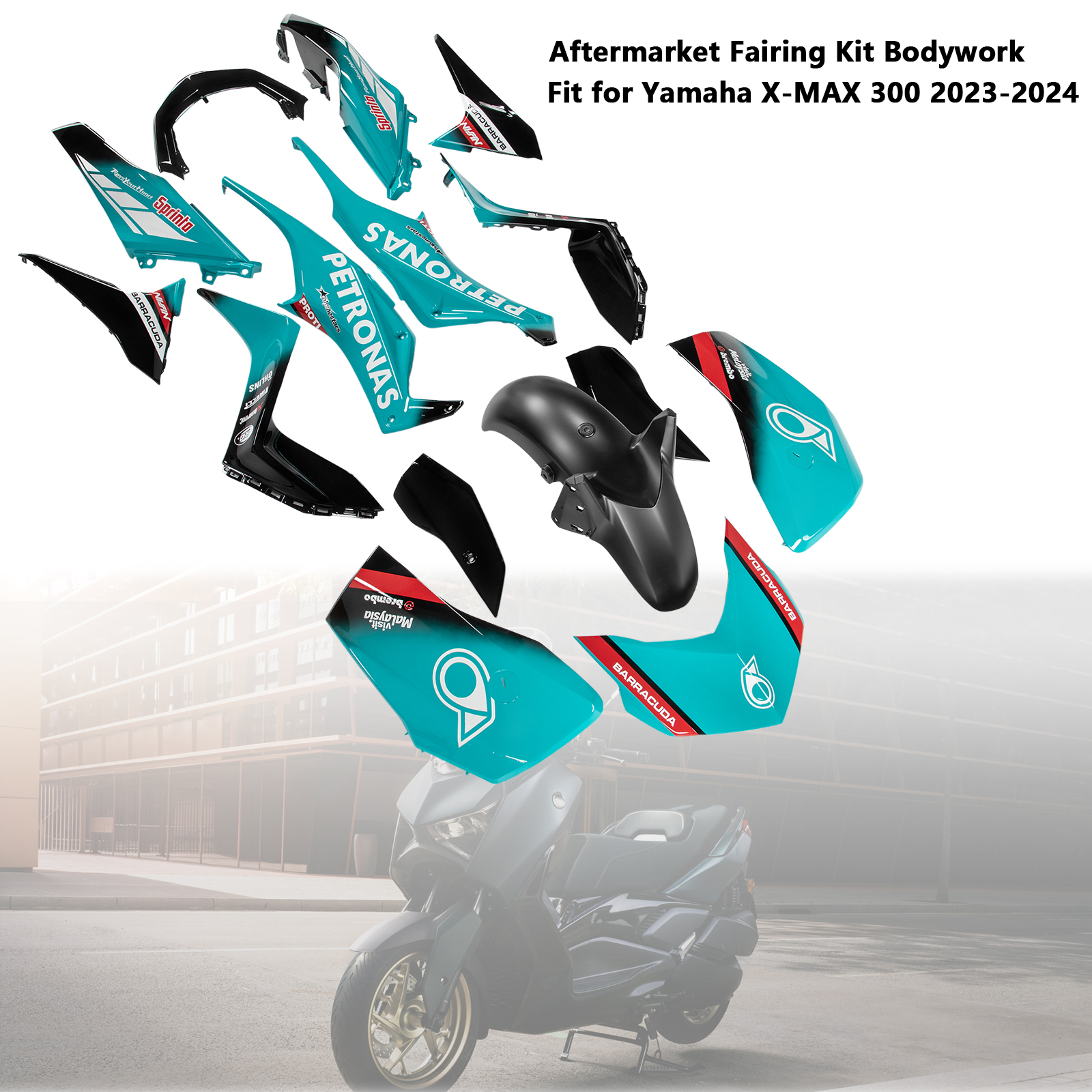 適用於 Yamaha X-MAX 300 XMAX 2023-2024 全車彩繪車殼 006-極限超快感