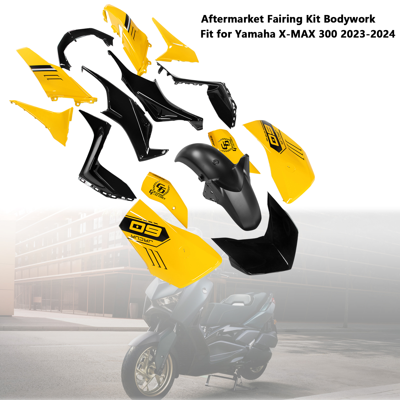 適用於 Yamaha X-MAX 300 XMAX 2023-2024 全車彩繪車殼 009-極限超快感