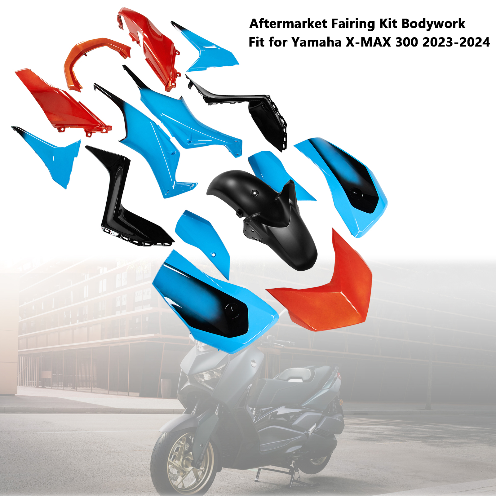 適用於 Yamaha X-MAX 300 XMAX 2023-2024 全車彩繪車殼 011-極限超快感