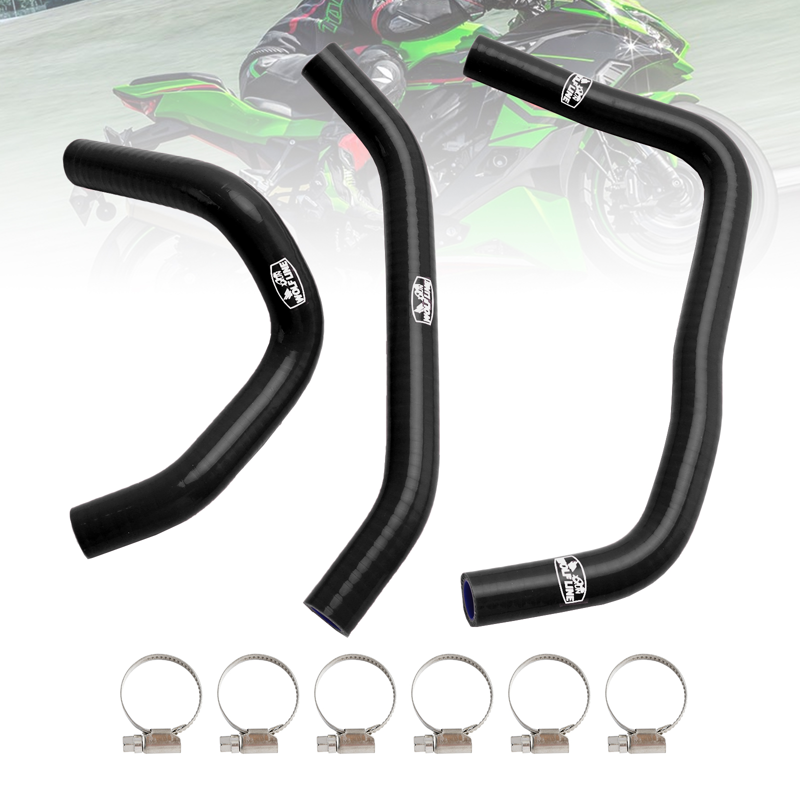 Kawasaki ZX4R ZX-4RR 2023-2024專用矽膠水管-極限超快感