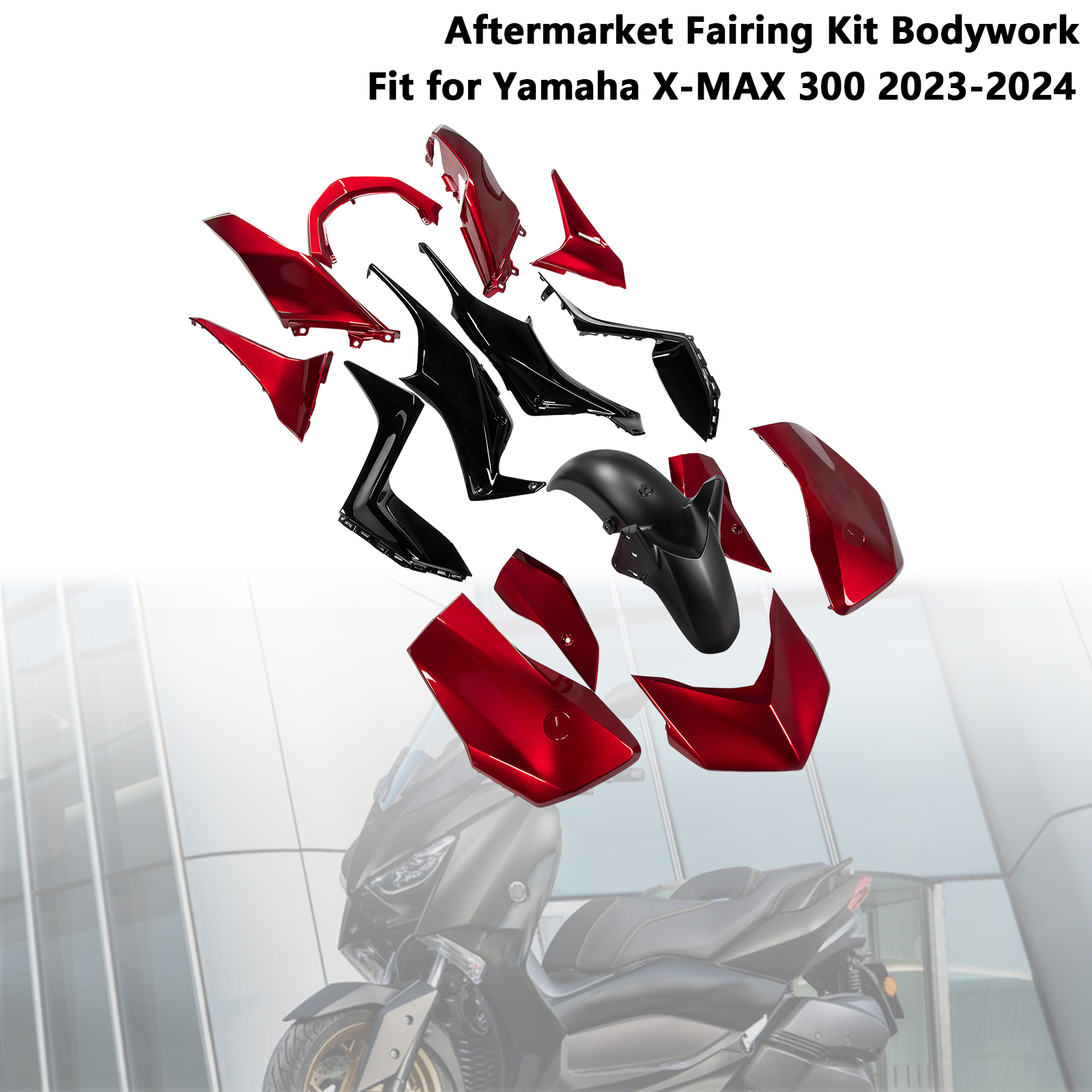 適用於 Yamaha X-MAX 300 XMAX 2023-2024 全車彩繪車殼 057-極限超快感