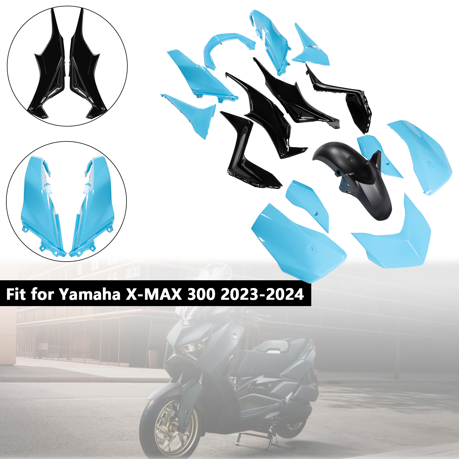 適用於 Yamaha X-MAX 300 XMAX 2023-2024 全車彩繪車殼 060-極限超快感