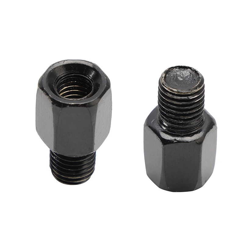摩托車後照鏡轉接頭 標準正牙 8mm 母頭轉 10mm 反牙公頭 黑色-極限超快感