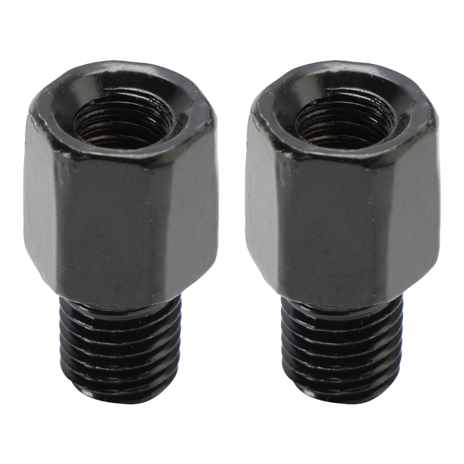 摩托車後照鏡轉接頭 標準反牙 8mm 母頭轉 10mm 正牙公頭 黑色-極限超快感