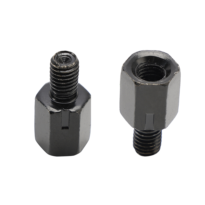 摩托車後視鏡轉接頭 反向反牙 8mm 母頭轉接 8mm 正牙公頭 黑色-極限超快感