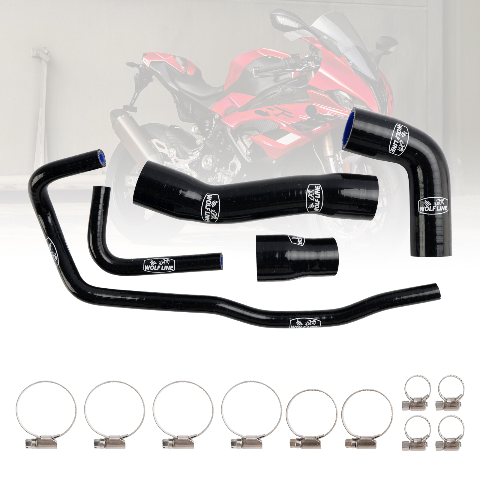 BMW S1000RR 2019-2023專用矽膠水管-極限超快感