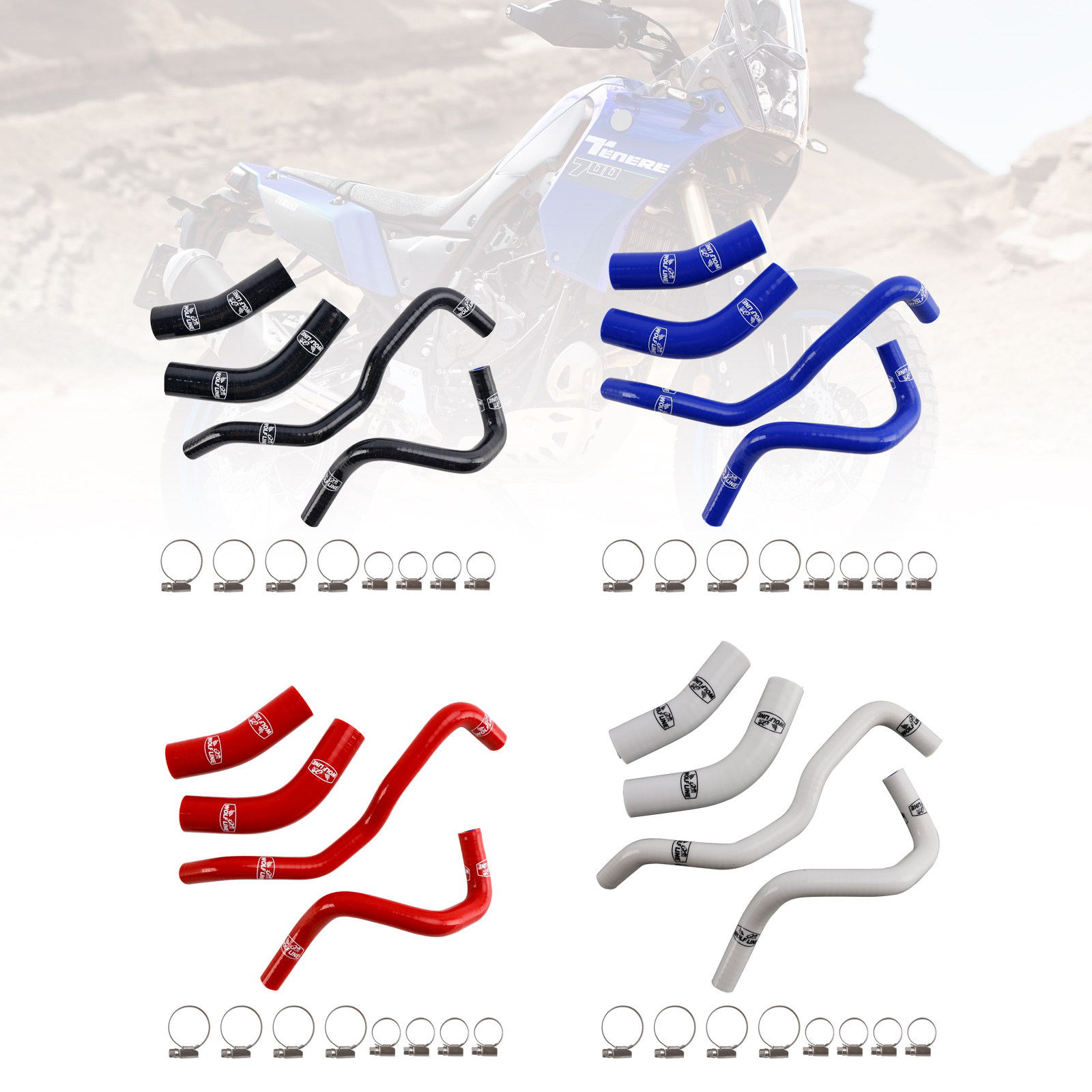 Yamaha Tenere 700 2019-2024專用矽膠水管-極限超快感