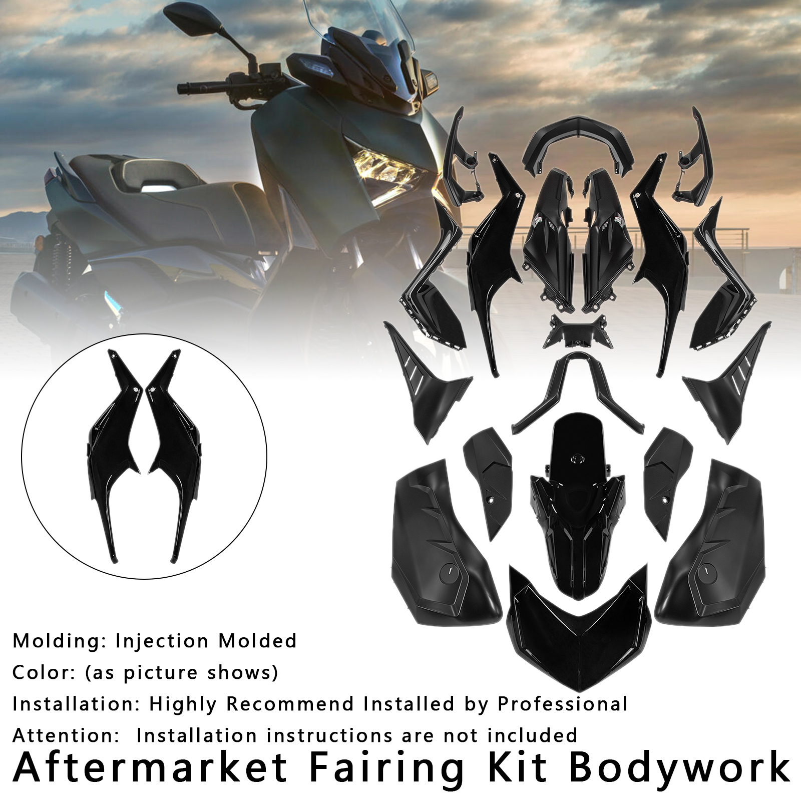 適用於 Yamaha X-MAX 300 XMAX 2023-2024 全車彩繪車殼 001-極限超快感