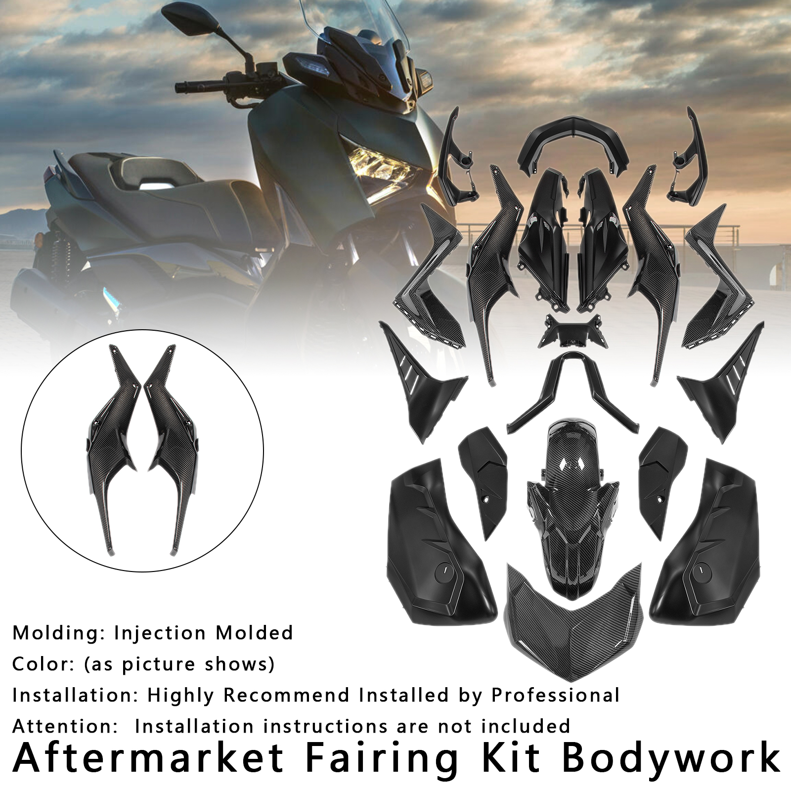 適用於 Yamaha X-MAX 300 XMAX 2023-2024 全車彩繪車殼 002-極限超快感