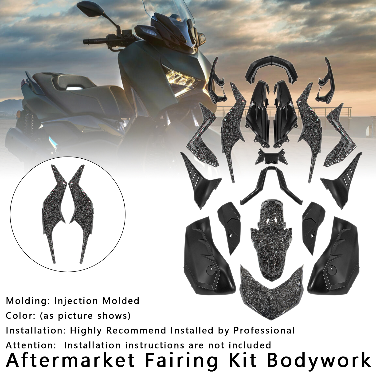 適用於 Yamaha X-MAX 300 XMAX 2023-2024 全車彩繪車殼 003-極限超快感