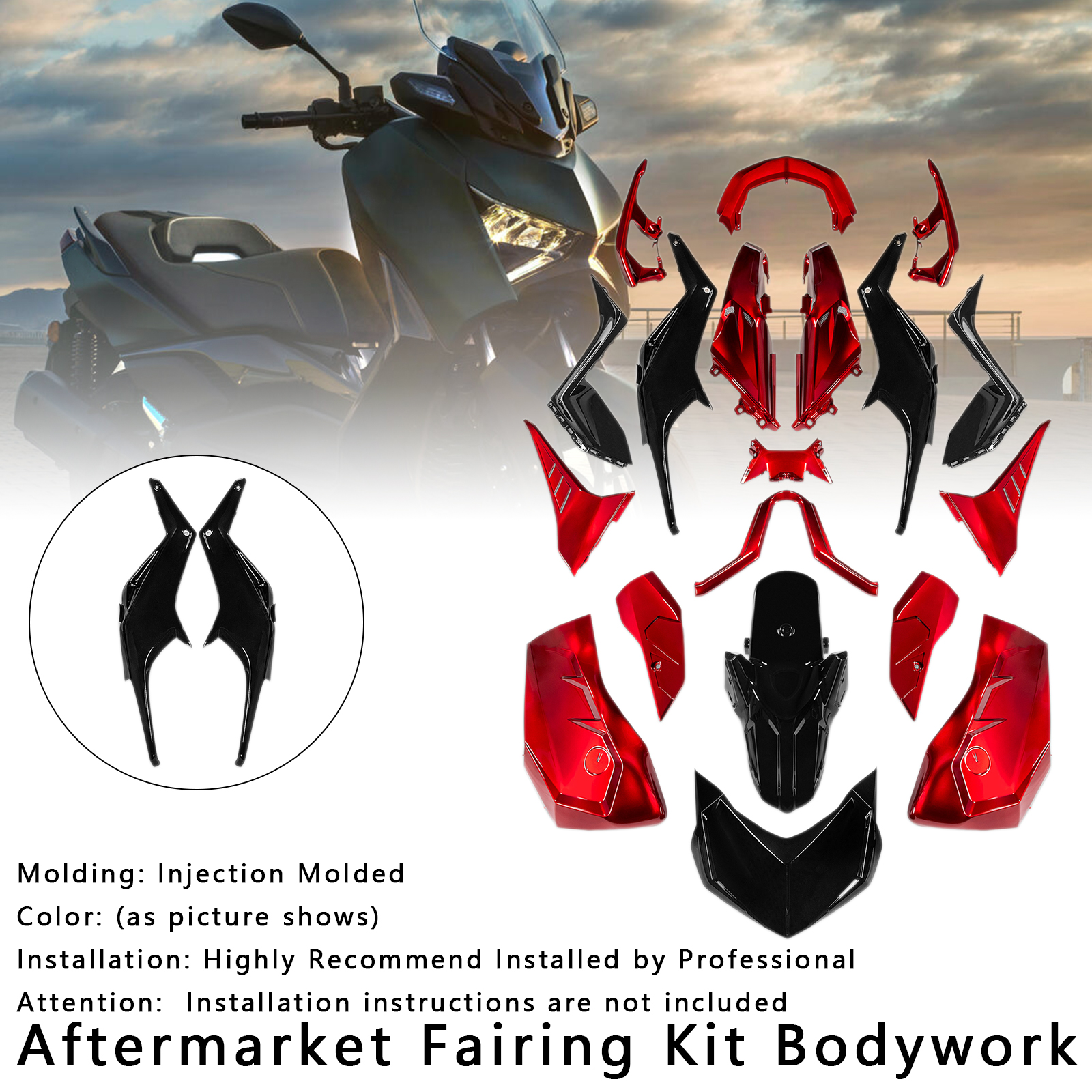 適用於 Yamaha X-MAX 300 XMAX 2023-2024 全車彩繪車殼 004-極限超快感