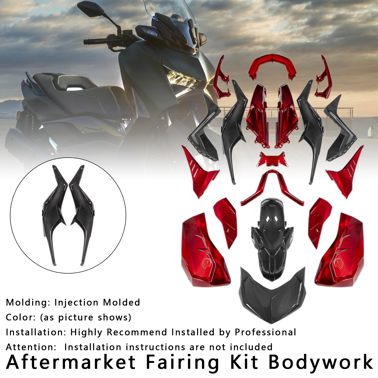適用於 Yamaha X-MAX 300 XMAX 2023-2024 全車彩繪車殼 005-極限超快感