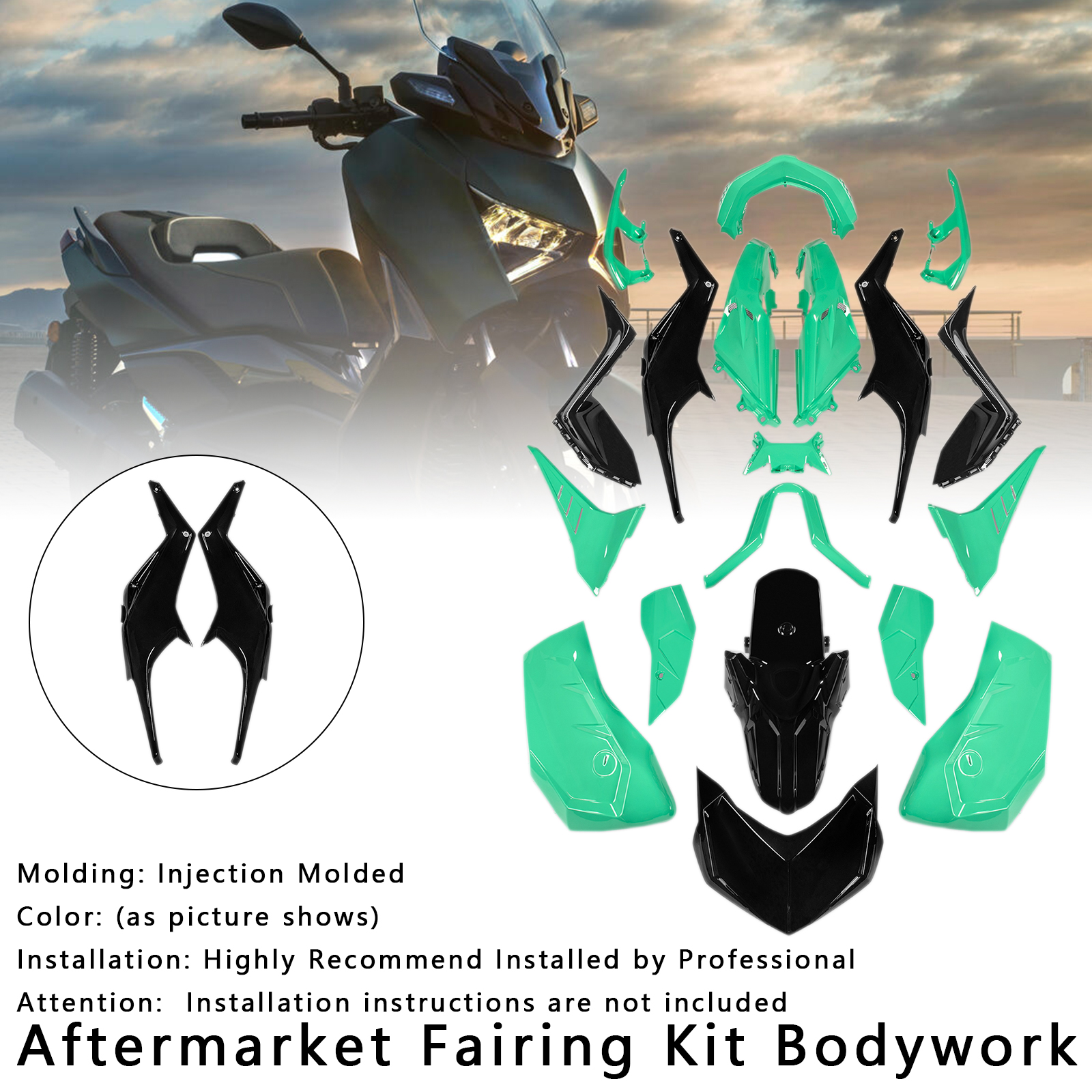 適用於 Yamaha X-MAX 300 XMAX 2023-2024 全車彩繪車殼 007-極限超快感