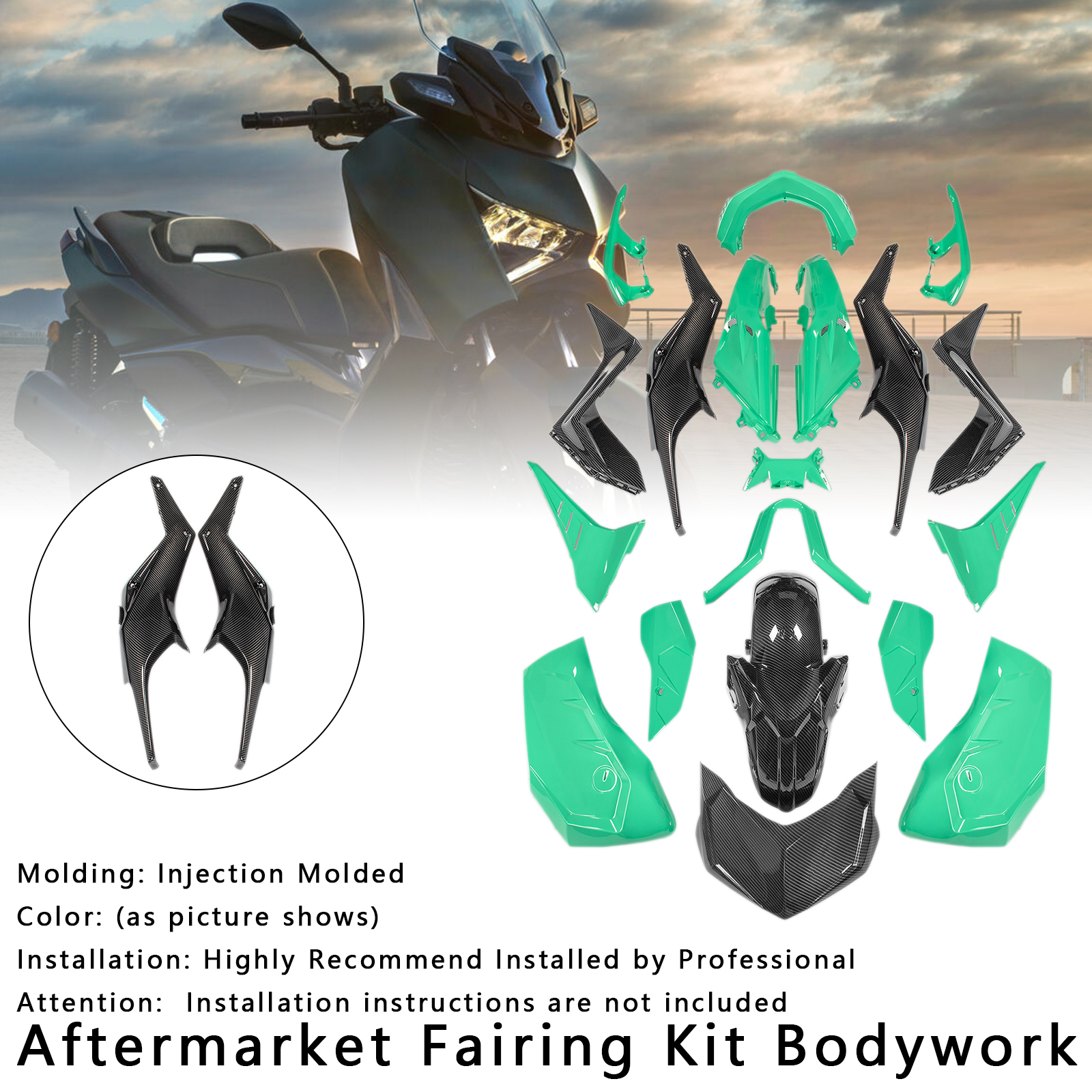 適用於 Yamaha X-MAX 300 XMAX 2023-2024 全車彩繪車殼 008-極限超快感