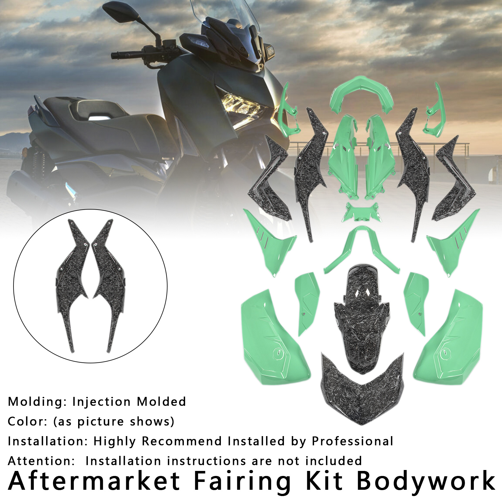 適用於 Yamaha X-MAX 300 XMAX 2023-2024 全車彩繪車殼 009-極限超快感