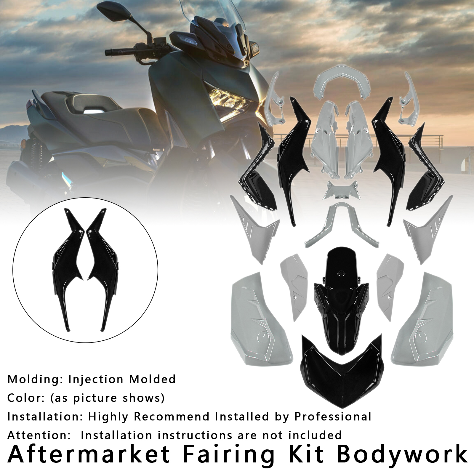適用於 Yamaha X-MAX 300 XMAX 2023-2024 全車彩繪車殼 010-極限超快感