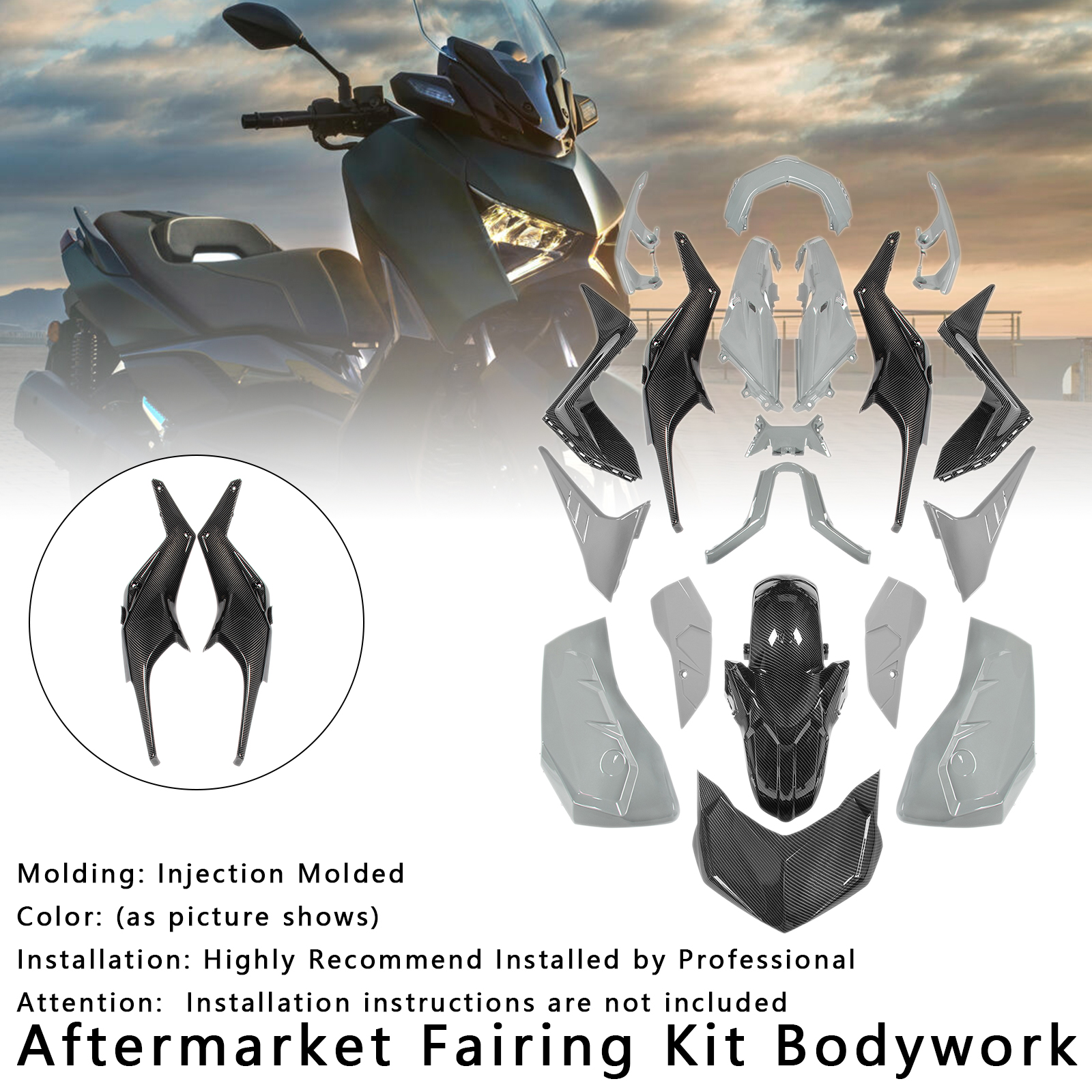 適用於 Yamaha X-MAX 300 XMAX 2023-2024 全車彩繪車殼 011-極限超快感