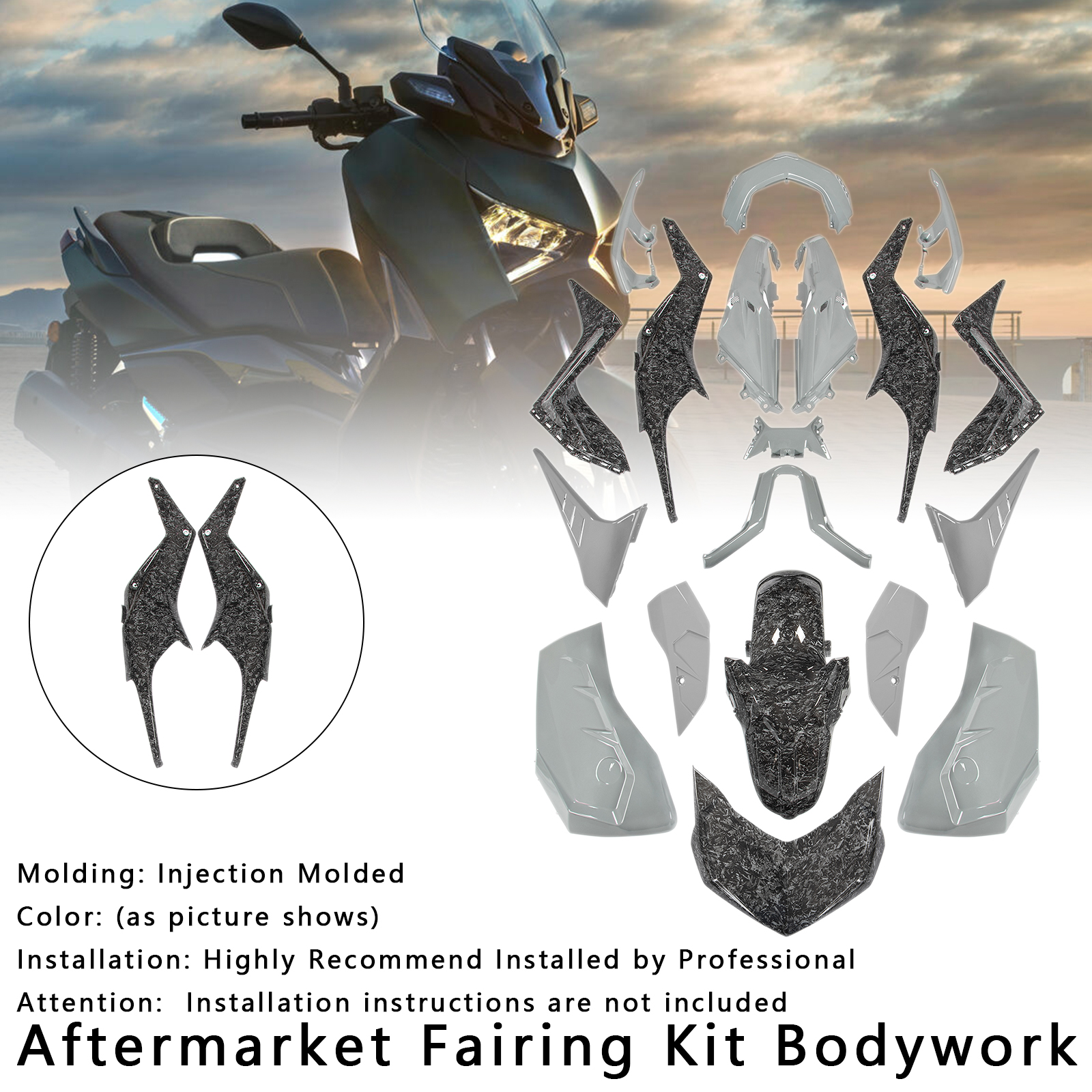 適用於 Yamaha X-MAX 300 XMAX 2023-2024 全車彩繪車殼 012-極限超快感