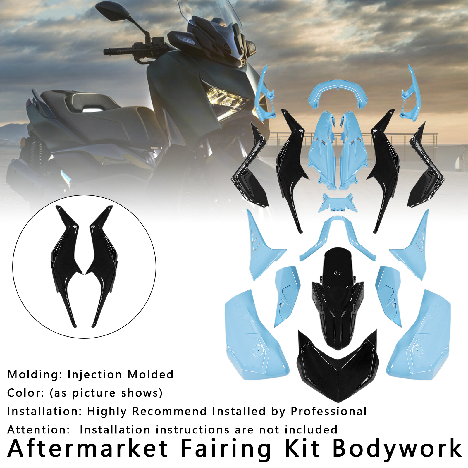 適用於 Yamaha X-MAX 300 XMAX 2023-2024 全車彩繪車殼 013-極限超快感