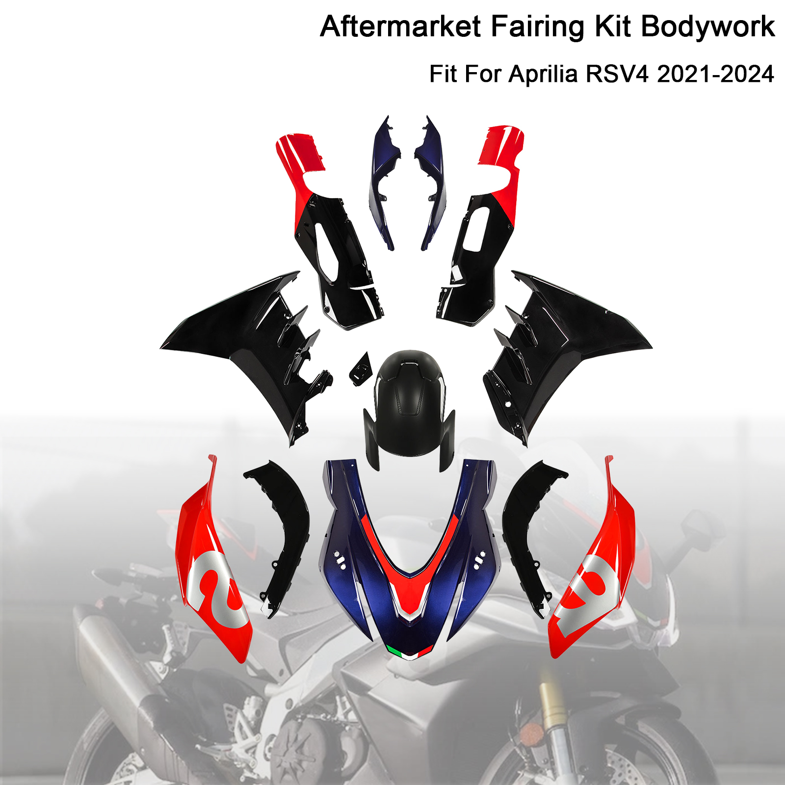 適用於 Aprilia RSV4 2021-2024 全車彩繪車殼002-極限超快感