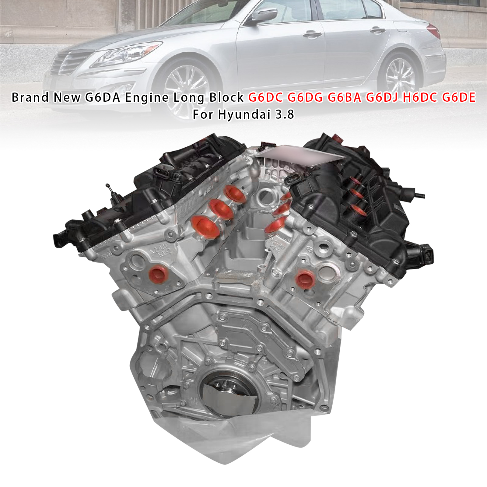 全新 G6DA 引擎長缸體，適用於現代 3.8 引擎 G6DC G6DG G6BA G6DJ H6DC G6DE