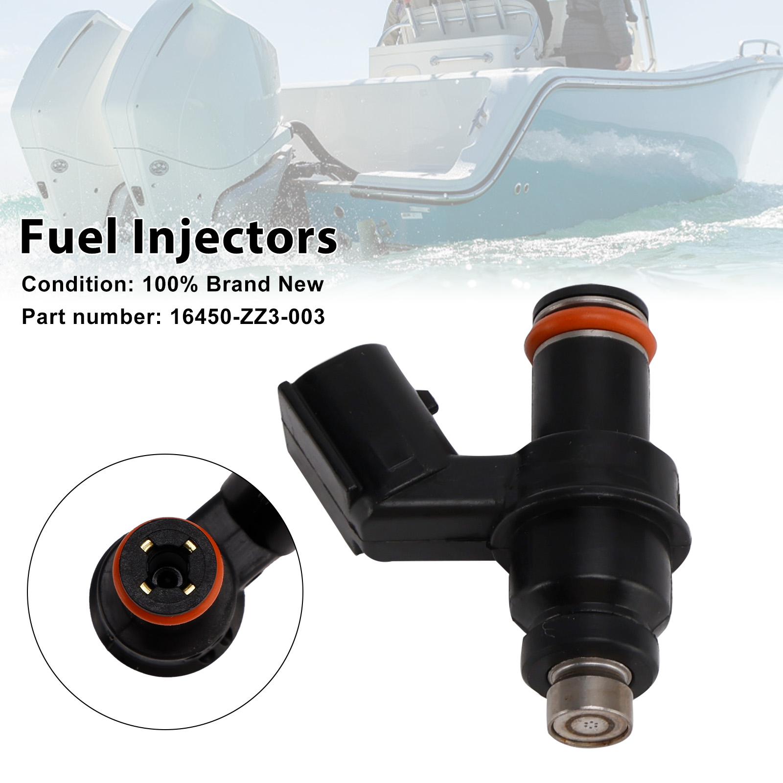 適用於 Honda Outboard 1998 60HP BF60A 16450-ZZ3-003 噴油嘴-極限超快感