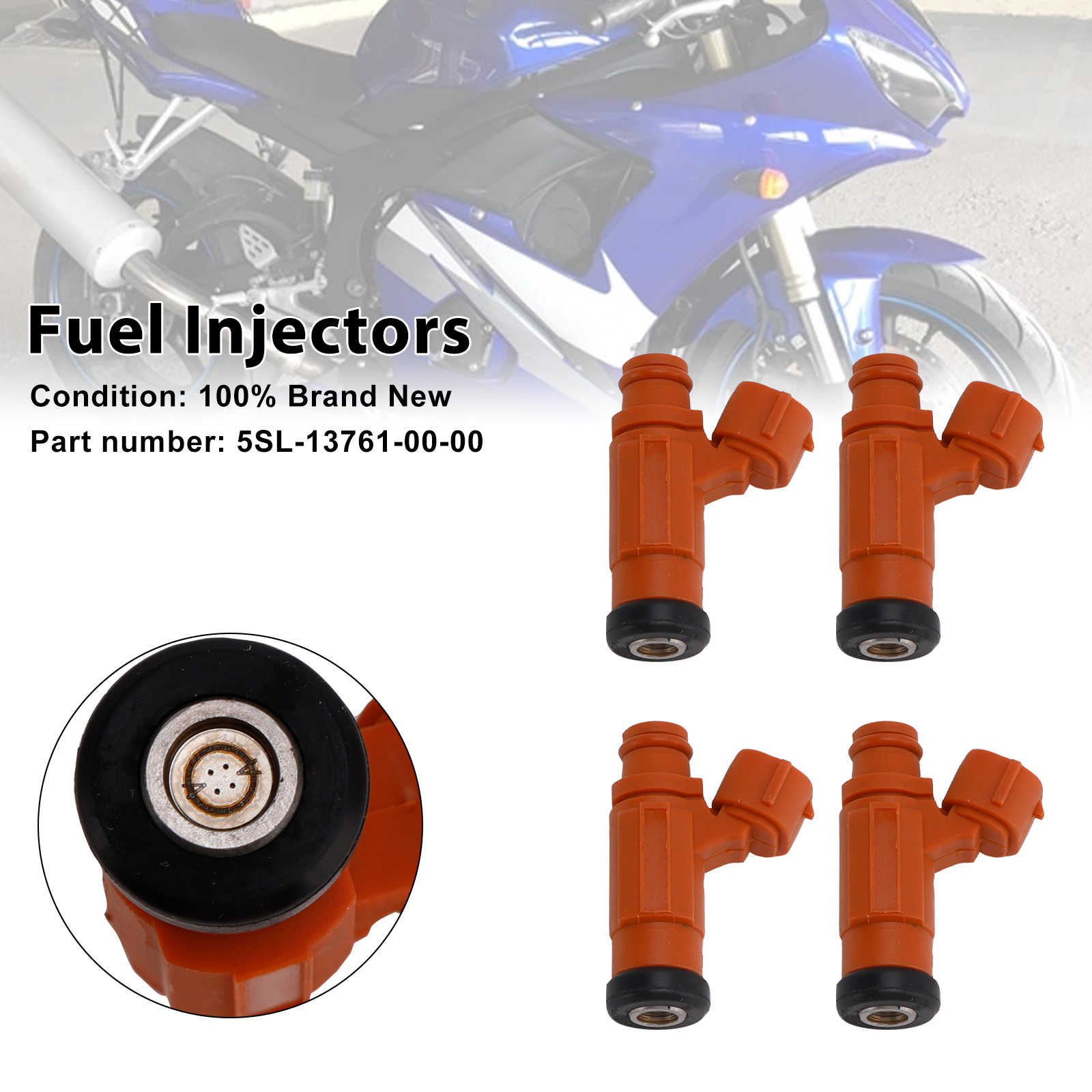 適用於 Yamaha YZF-R6 2003-2005 R6S 06-09 5SL-13761-00-00噴油嘴4隻組