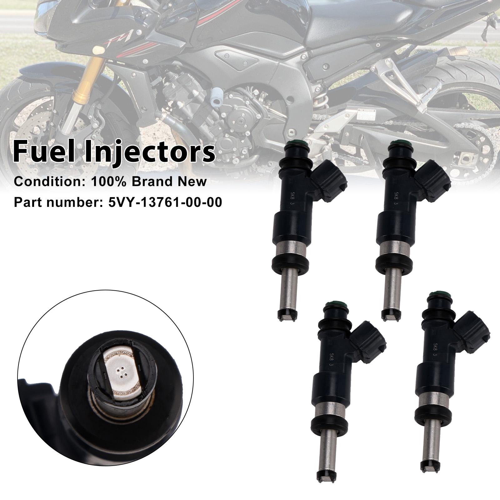 適用於 Yamaha YZF-R1 2004-2006 FZ1 5VY-13761-00-00 噴油嘴4隻組-極限超快感