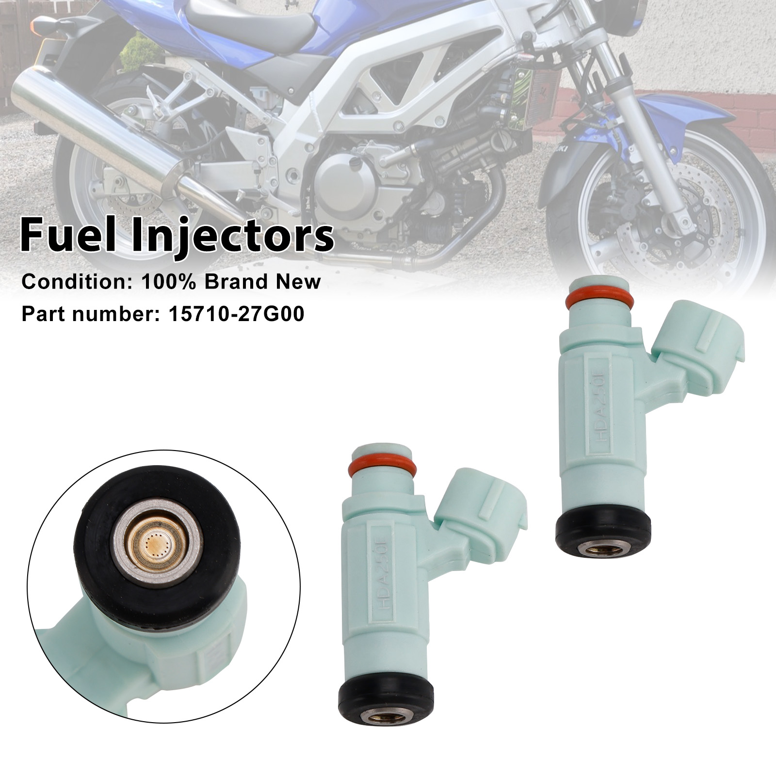 適用於 Suzuki SV650 03-08 DL650 07-11 15710-27G00 噴油嘴(2隻組)-極限超快感
