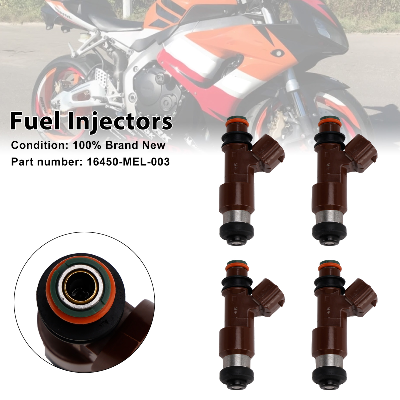 適用於 Honda CBR1000RR VFR800 VFR800F CB1300 16450-MEL-003 噴油嘴(4隻組)