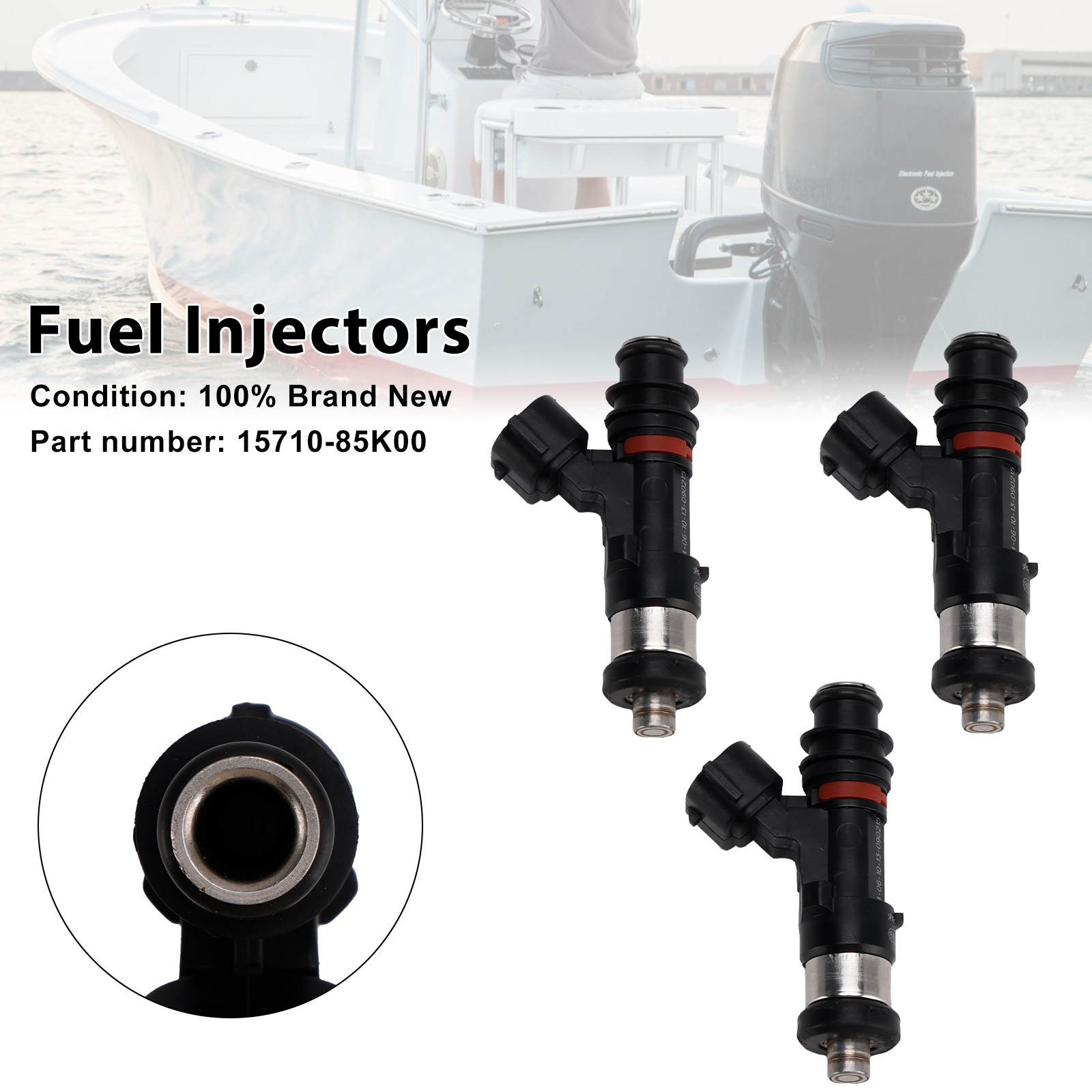 適用於 Suzuki DF40A DF50A DF60A Outboard 15710-85K00 噴油嘴(3隻組)-極限超快感