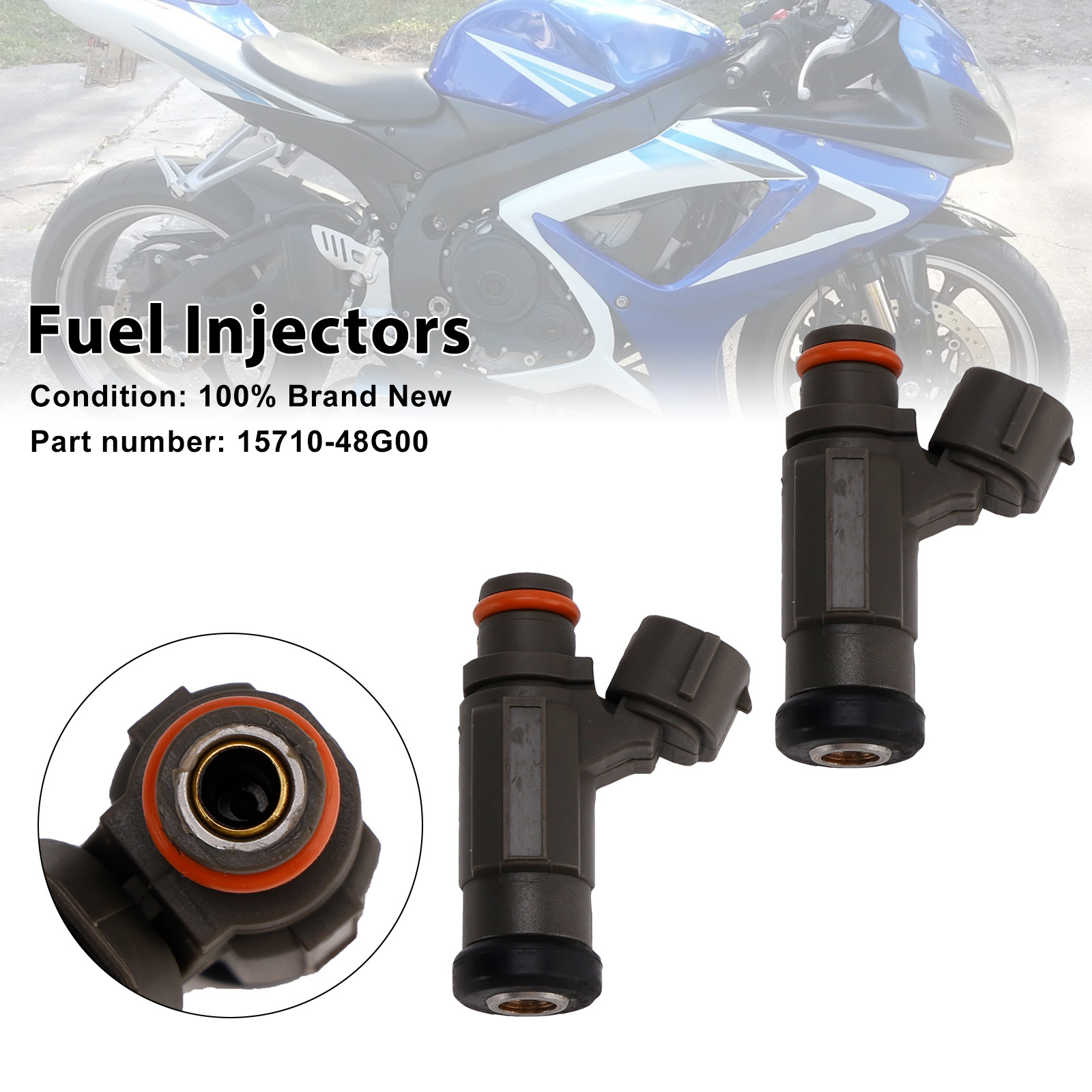 適用於 Suzuki Boulevard M109R C109R M90 GSX-R600 15710-48G00噴油嘴(2隻組）