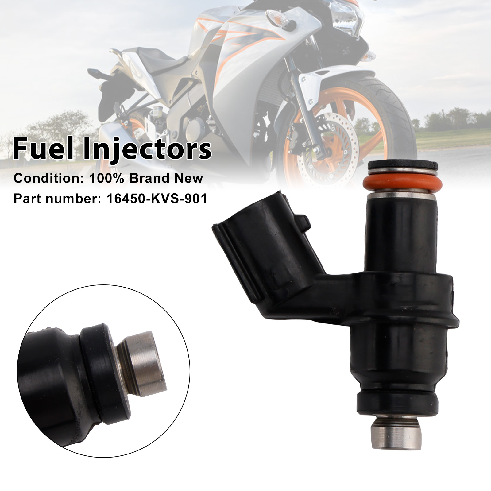 適用於 Honda CBR125R CBR125 CBR125RS RT 11-20 16450-KVS-901噴油嘴