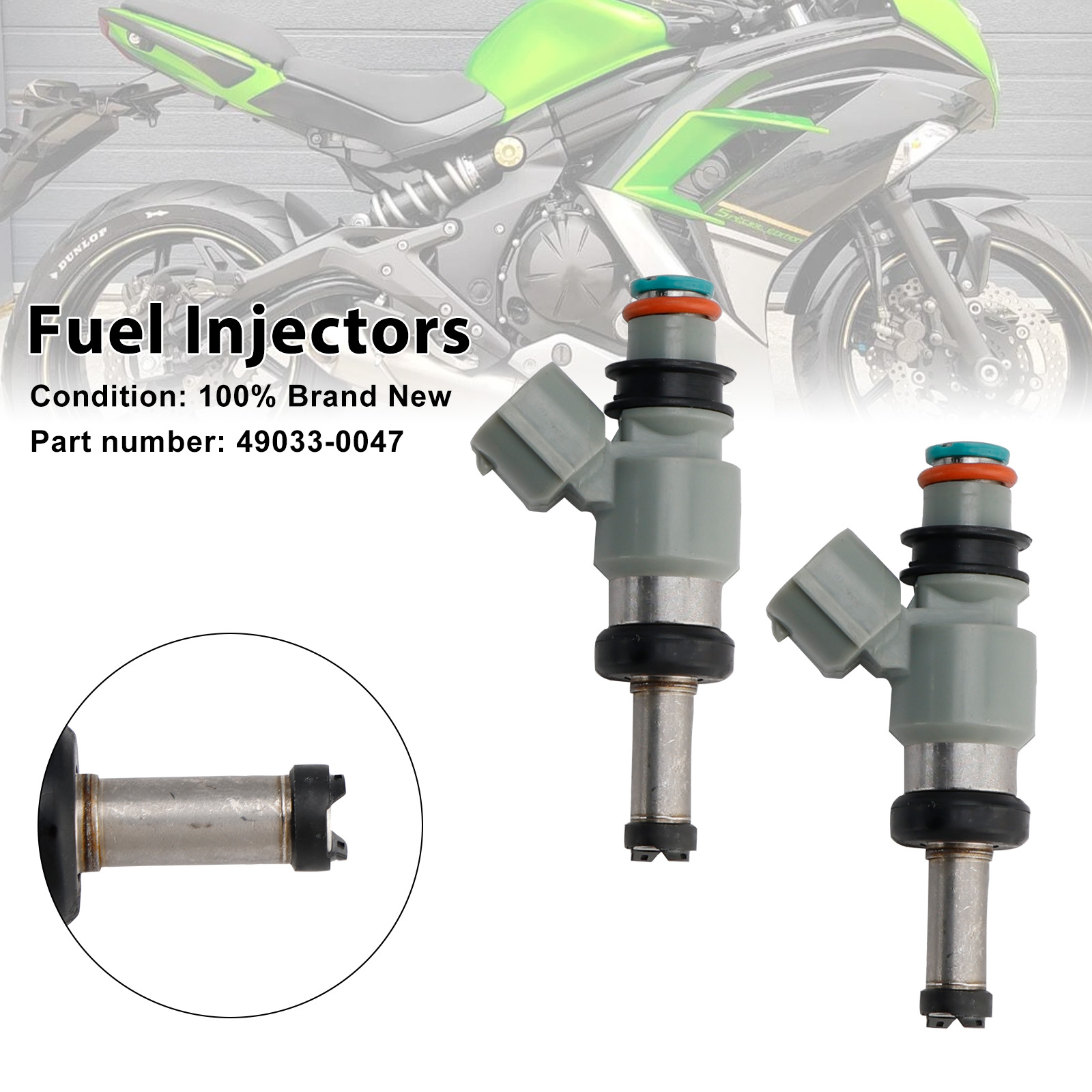 適用於 Kawasaki Ninja 400 18-24 Eliminator Z500 NINJA 500噴油嘴2隻組