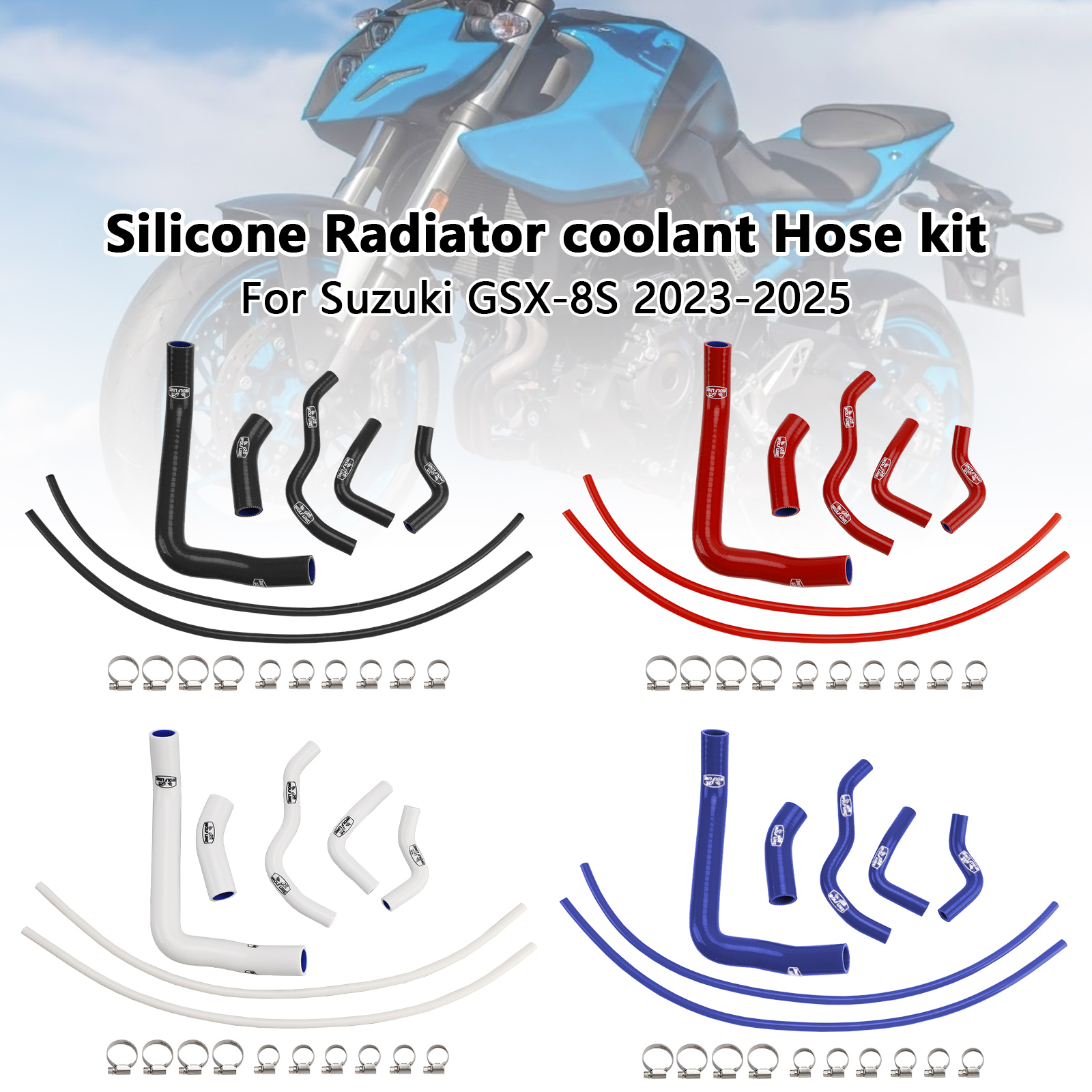 適用於 Suzuki GSX-8S 2023-2025 矽膠水管-極限超快感