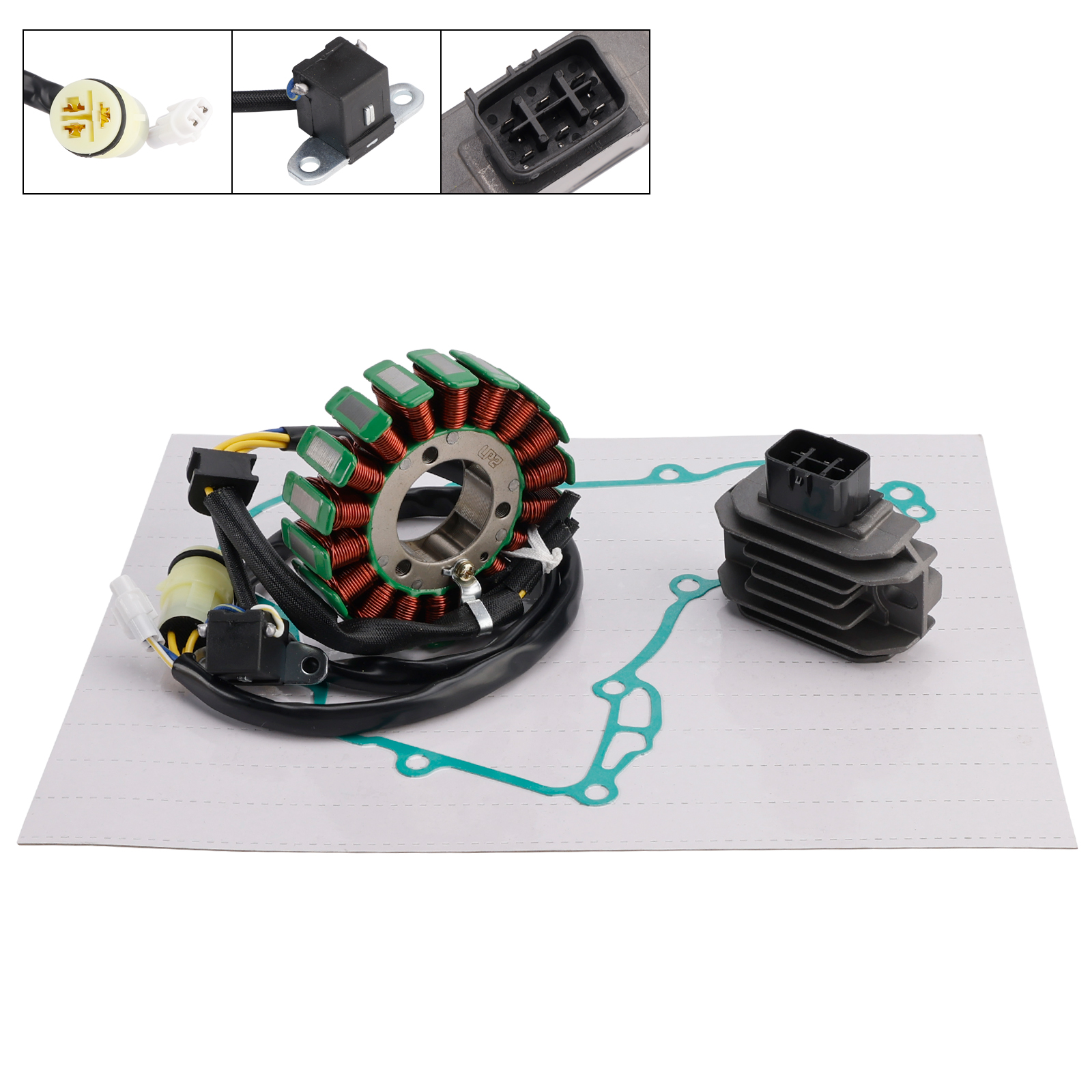 適用於Kawasaki KFX450R KFX 450R KSF450B 2008-2014電盤＋整流器＋墊片組