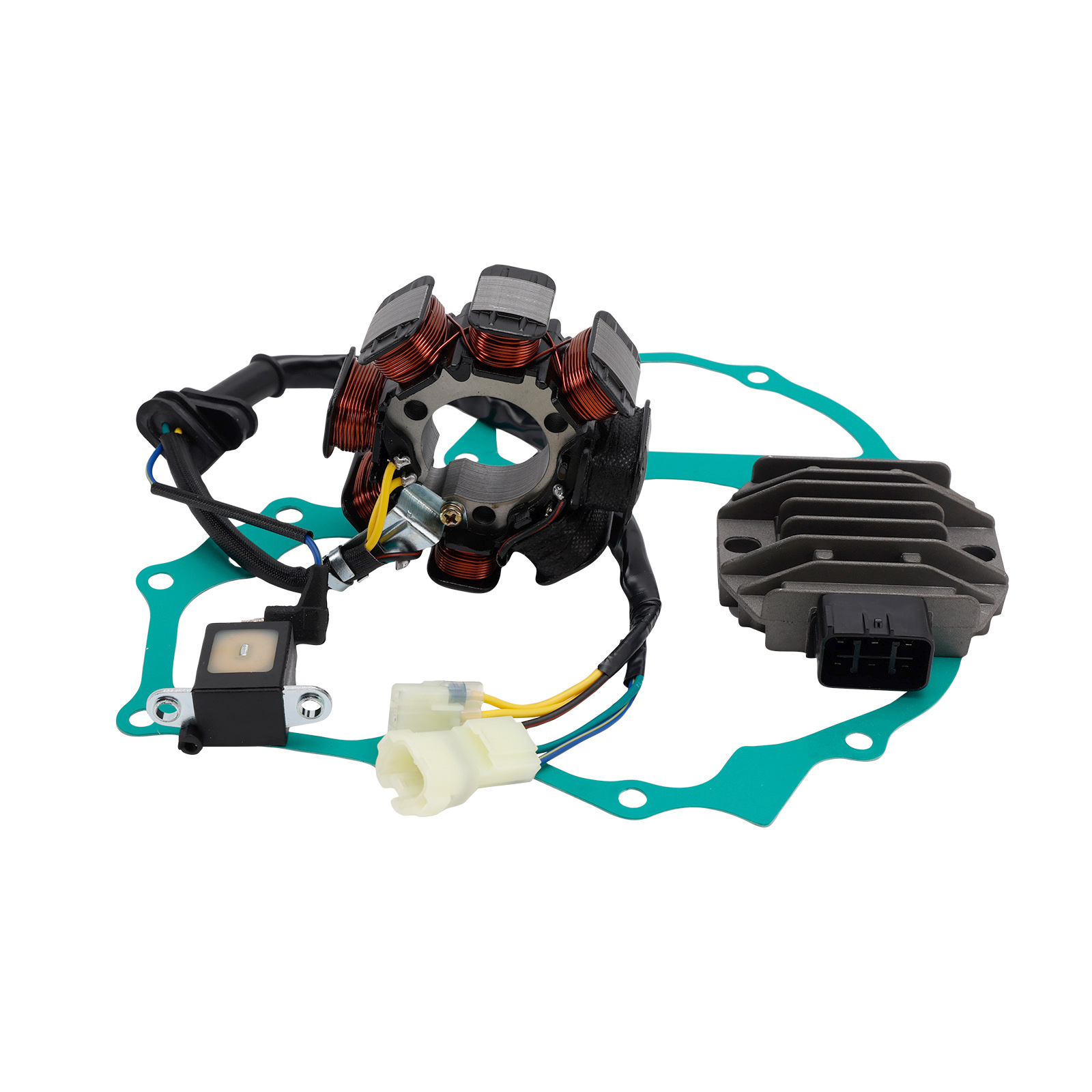 適用於Honda TRX250TM TRX250TE Recon 250 2002-2004電盤＋整流器＋墊片組