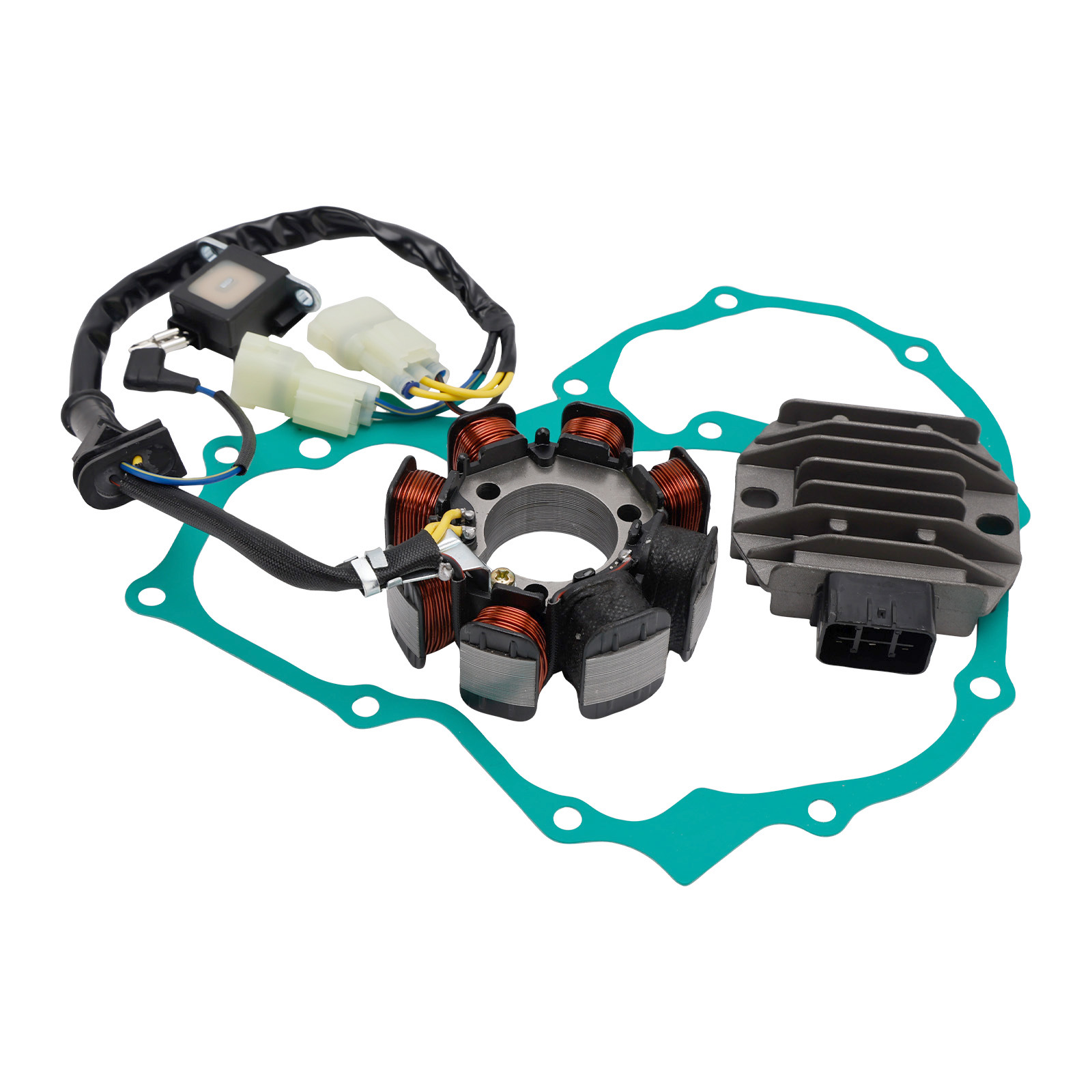 適用於Honda TRX250TM TRX250TE Recon 250 2005-2020電盤＋整流器＋墊片組
