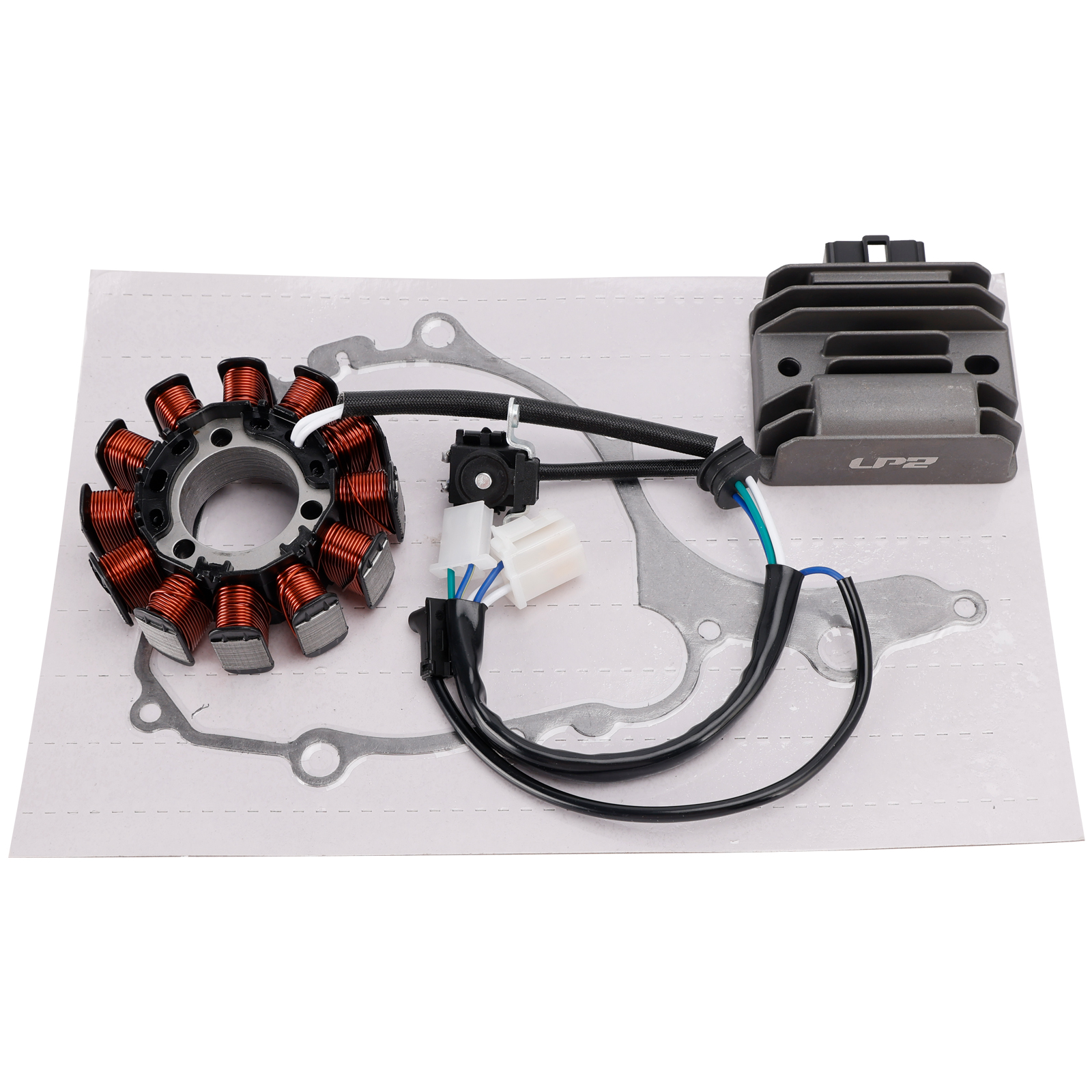適用於Yamaha FZ25 FZ25A FAZER 25 FZS25 19-2025電盤＋整流器＋墊片組-極限超快感