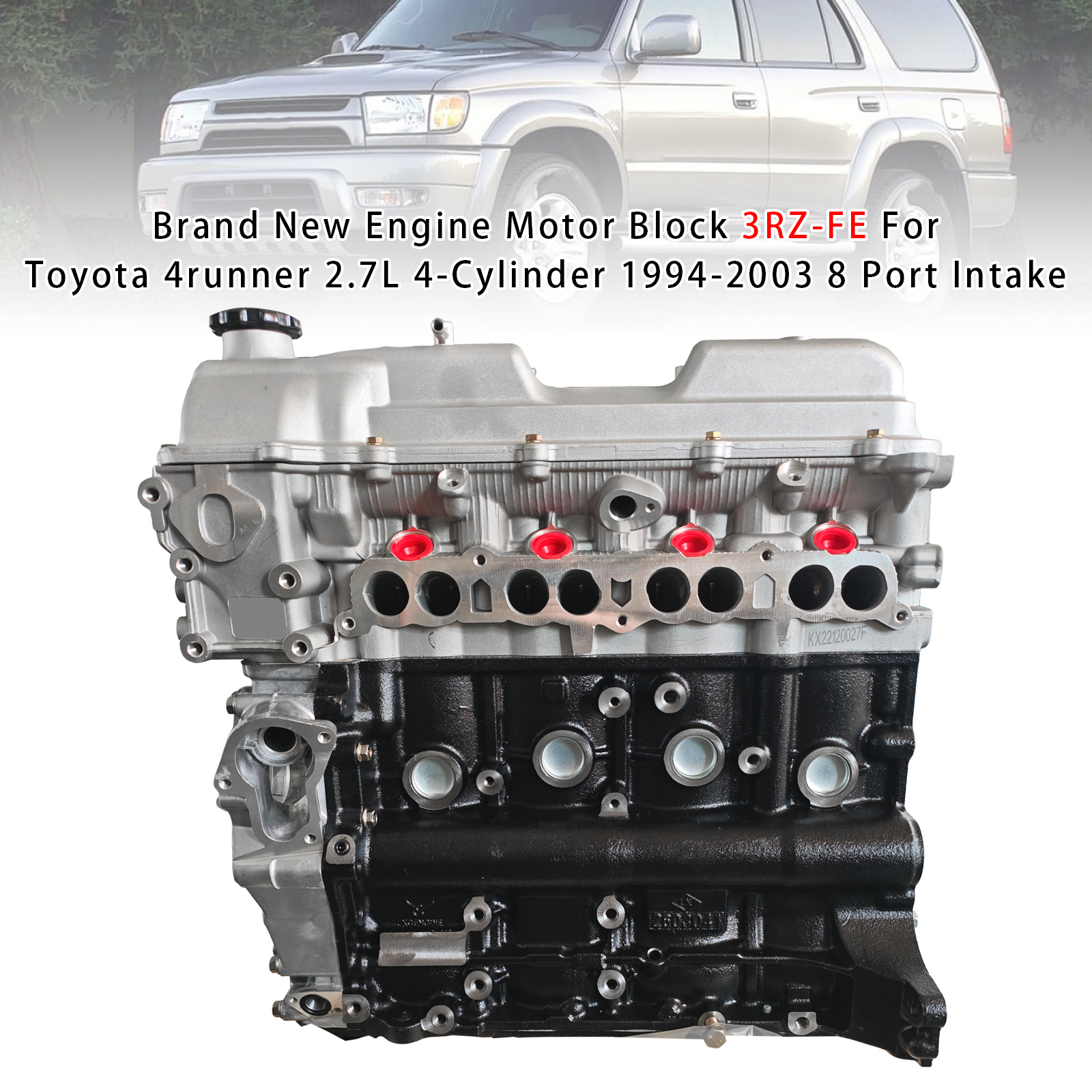 3RZ-FE引擎發動機總成 適用於Toyota 4runner 2.7L 4-Cylinder 1994-2003 【8孔】