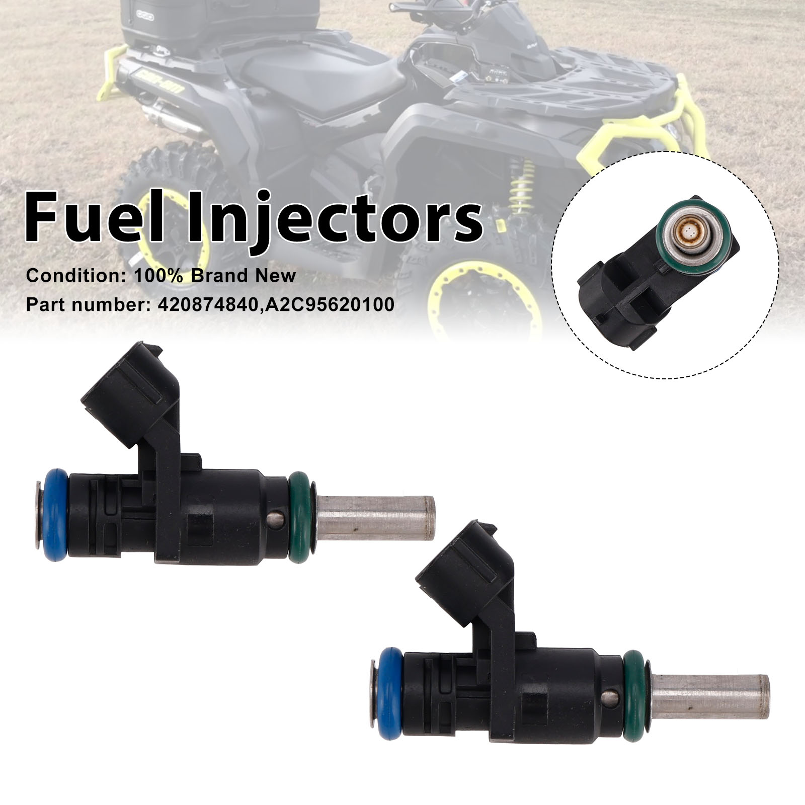 適用於 CAN-AM Defender Outlander A2C95620100 420874840 噴油嘴2隻組