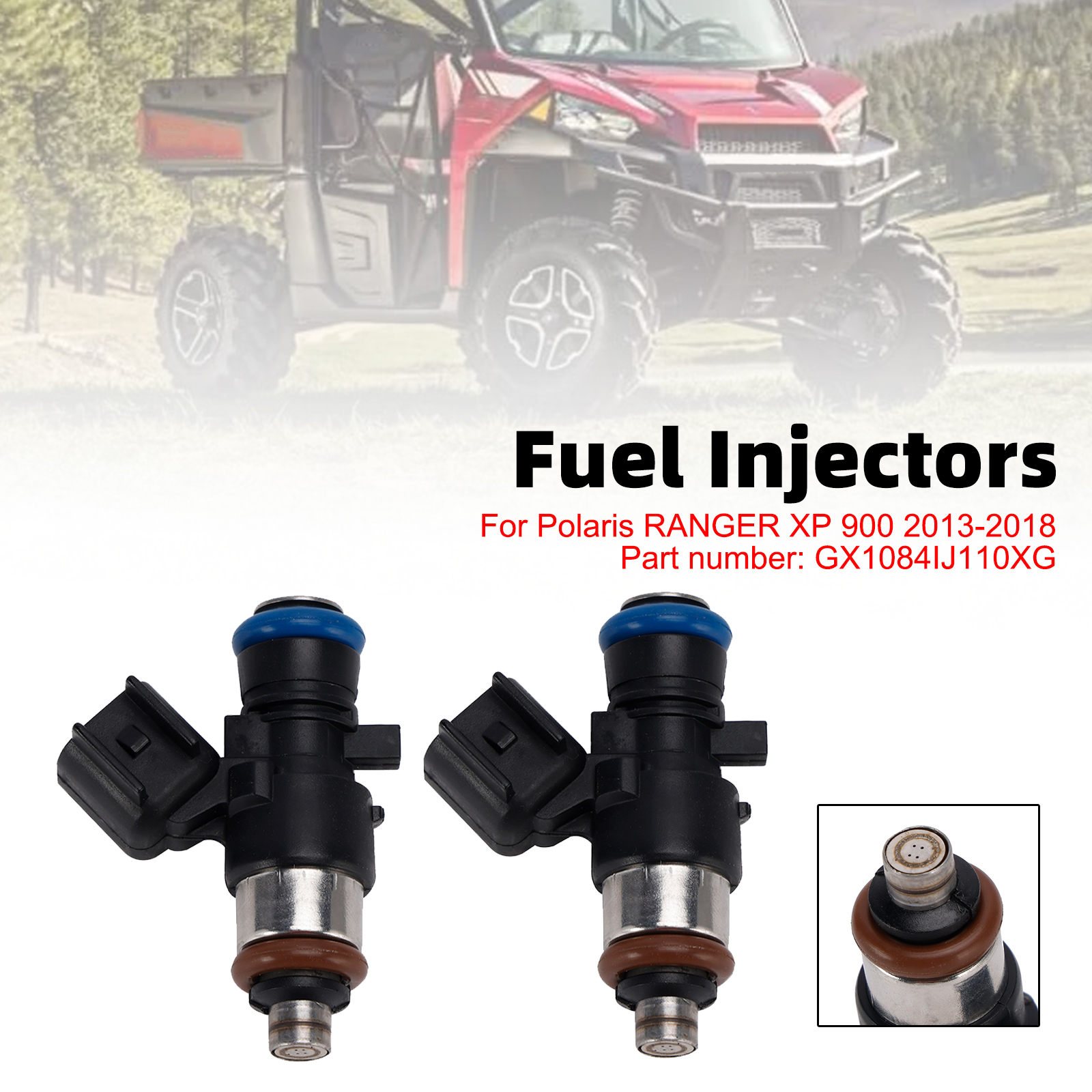 適用於 Polaris Ranger XP 2013-2018 GX1084IJ110XG 噴油嘴2隻組-極限超快感