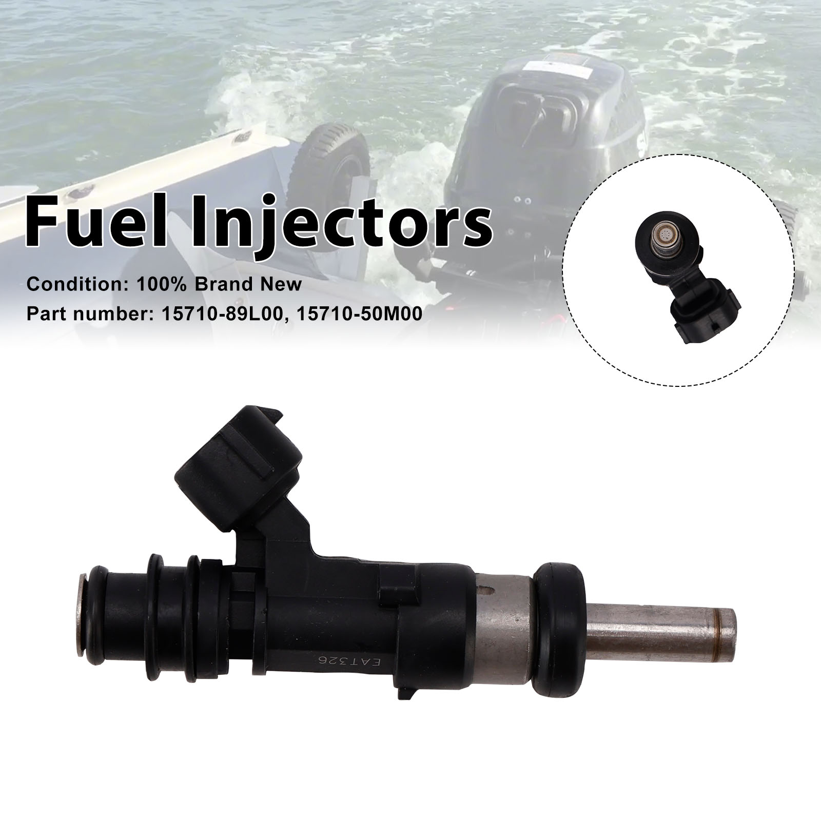 適用於 Suzuki Outboard 15HP 9.9HP 20HP 15710-89L00 噴油嘴-極限超快感