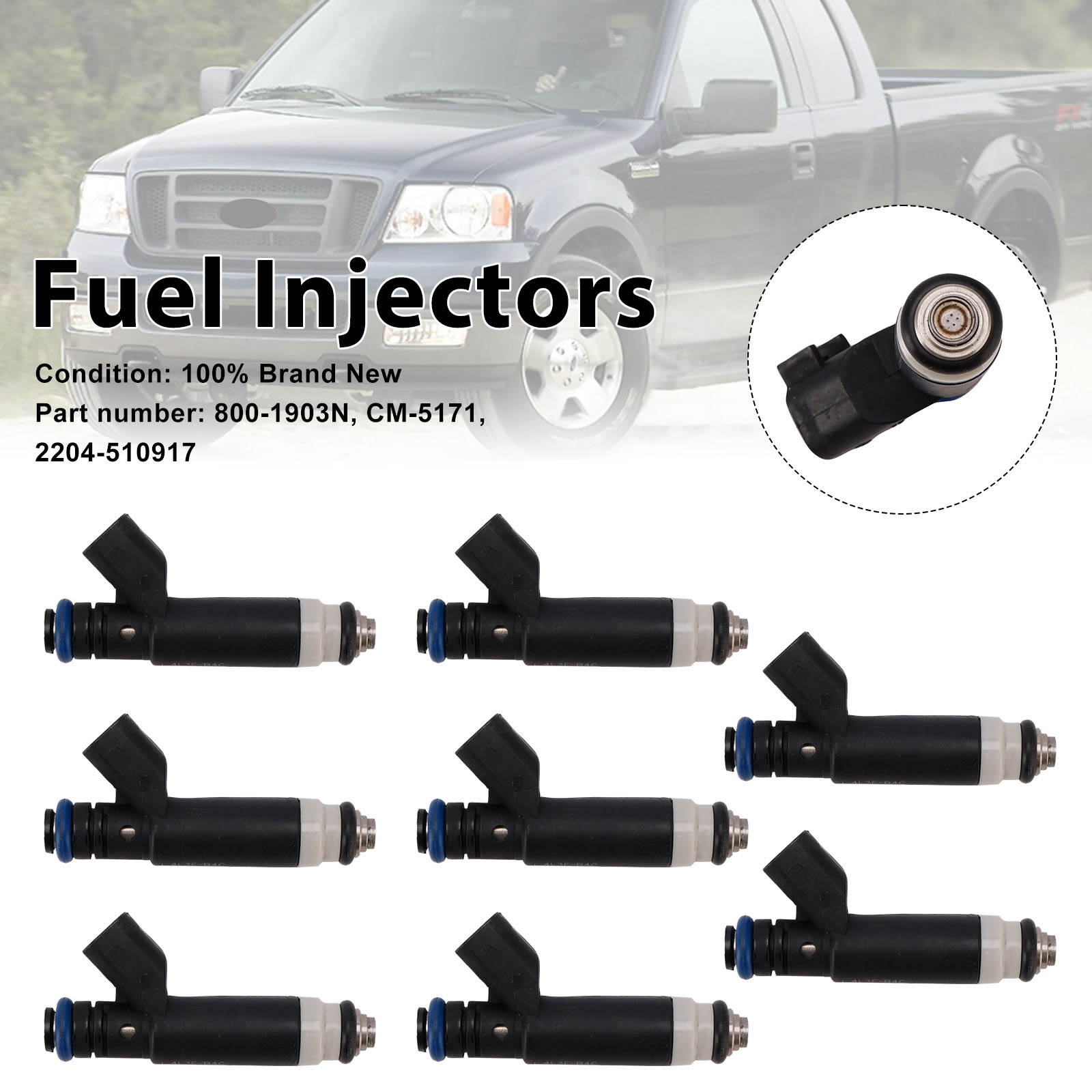 適用於 Mercury Mountaineer Ford Explorer CM-5171 800-1903N 噴油嘴8隻裝