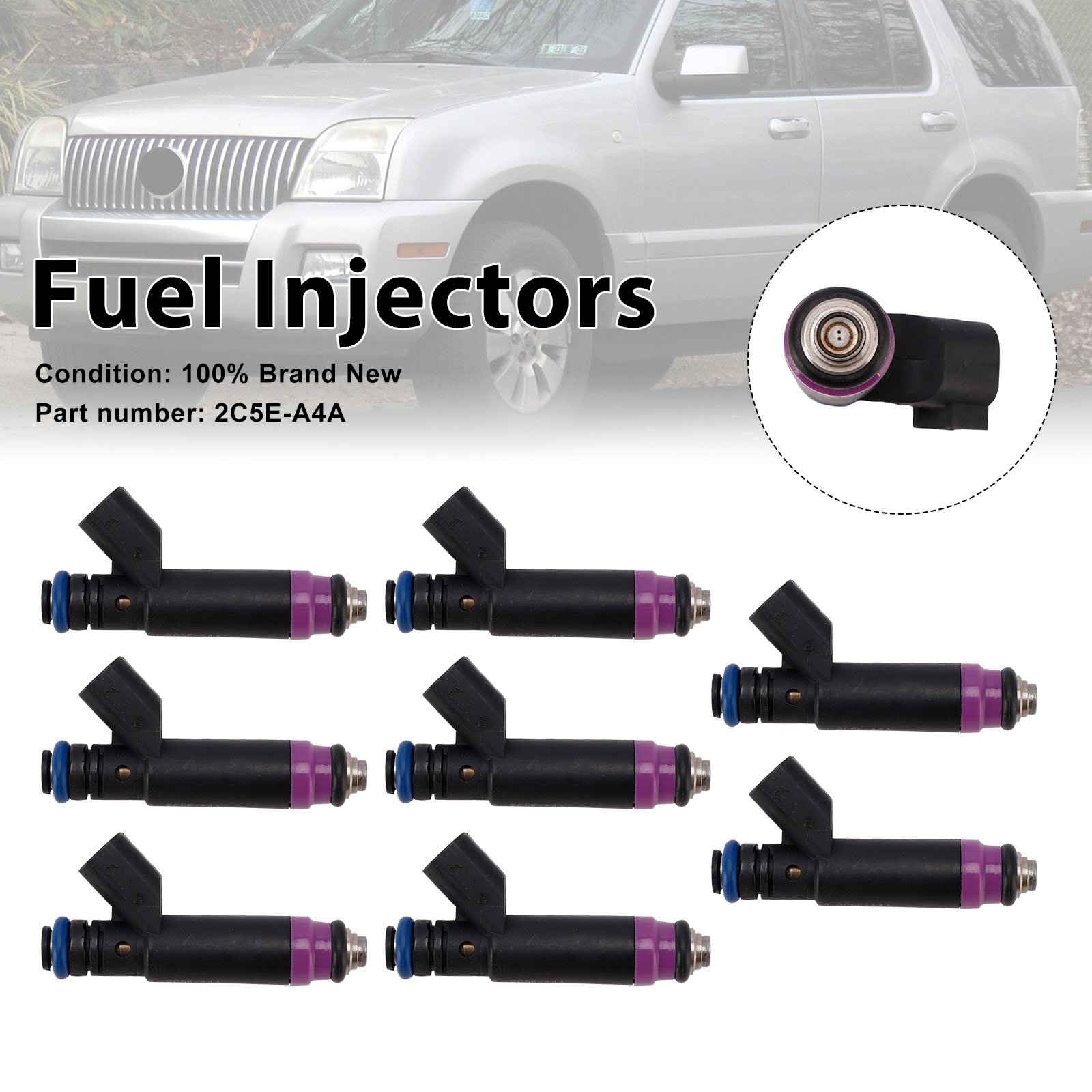 適用於 Mercury Ford 4.6L V8 2003-2010 2C5E-A4A 噴油嘴8隻裝-極限超快感