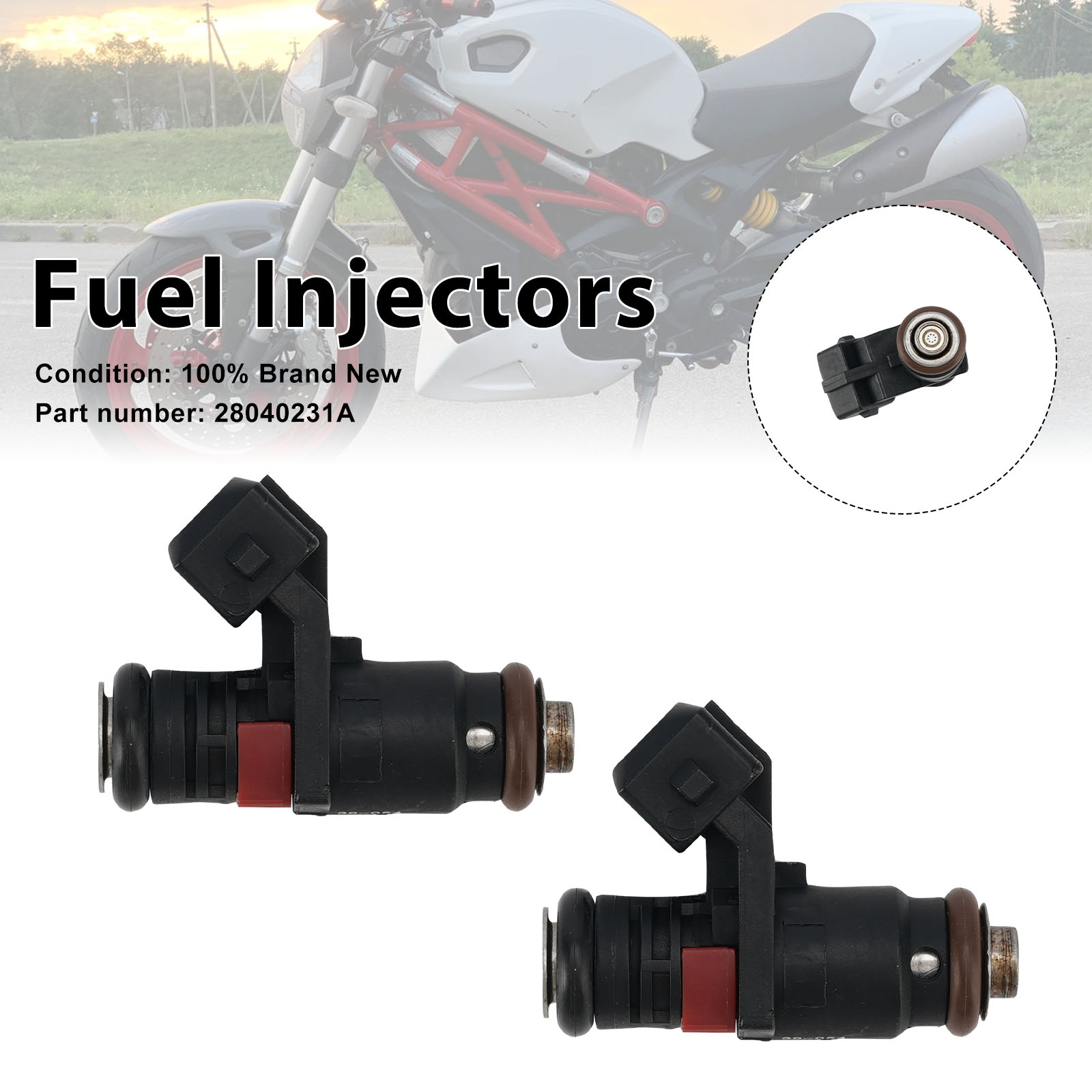 適用於 Ducati Monster 659 797 796 1110 28040231A 噴油嘴2隻裝-極限超快感