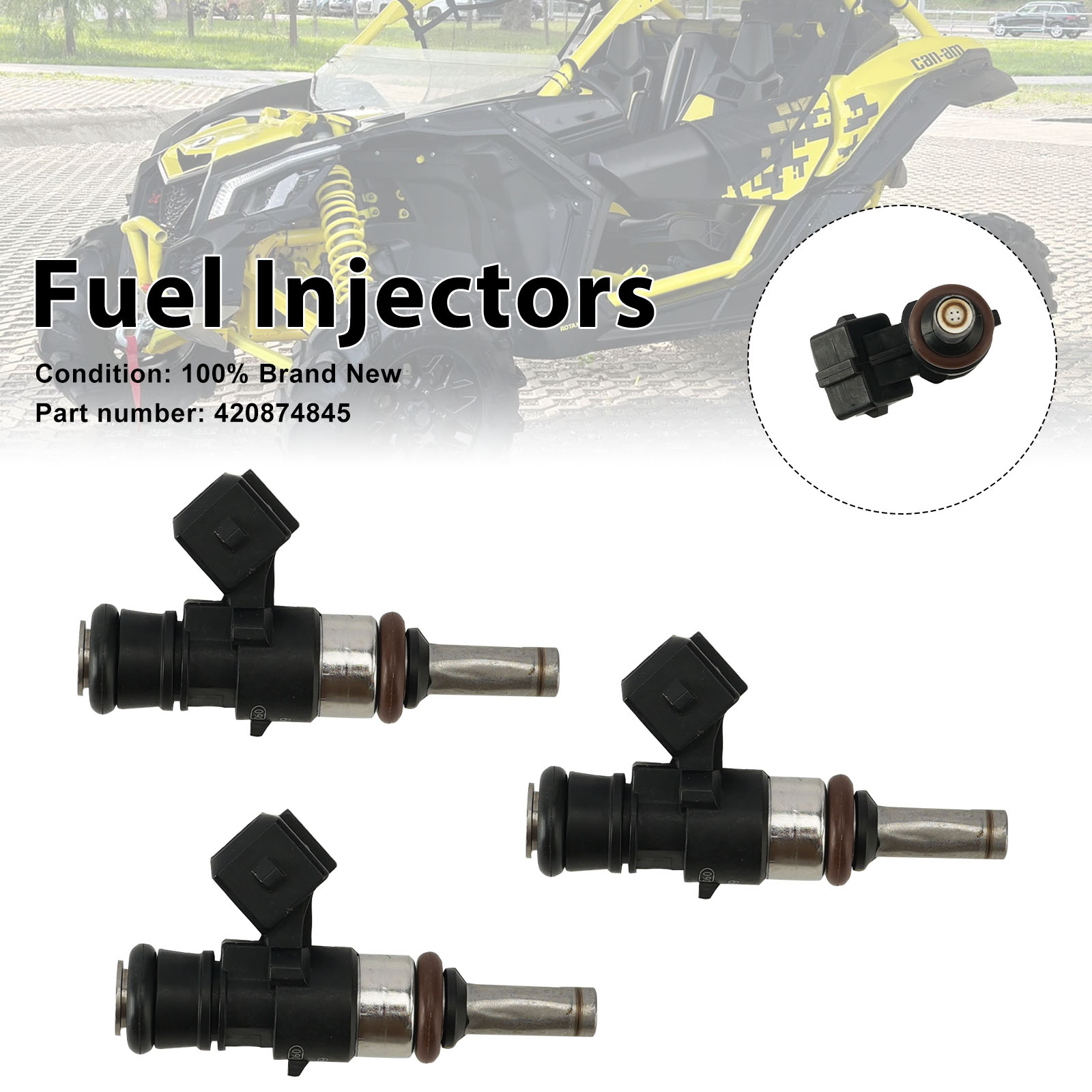 適用於 Can-Am Maverick X3 Turbo 2017-2022 420874845 噴油嘴3隻組-極限超快感