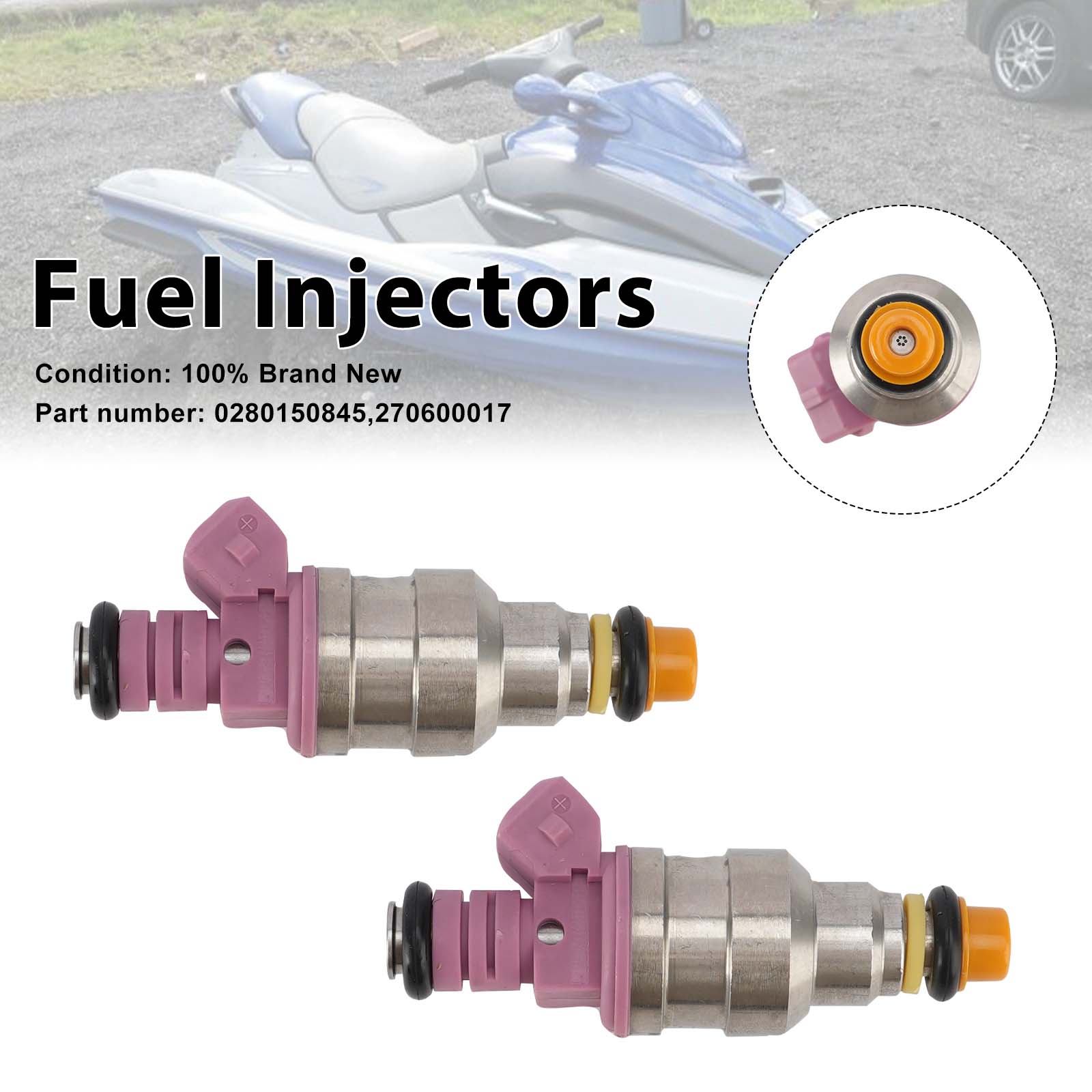 適用於 Sea-doo 787 RFI 800 GTX GSX 270600017 0280150845 噴油嘴2隻裝